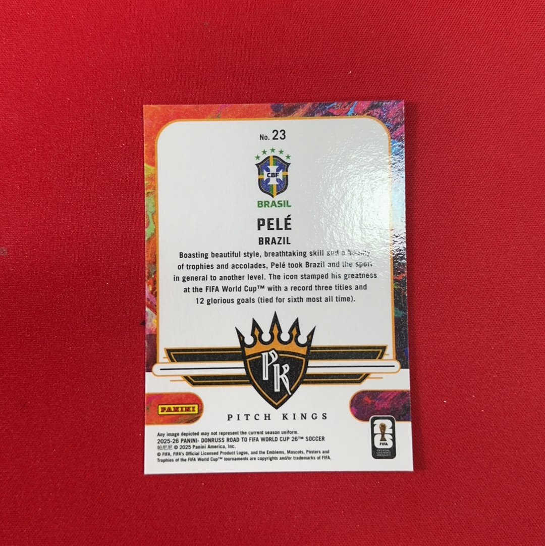 【四喜代拍】2025-26 Panini Donruss 世界杯 杜蕾斯 PELE 贝利 球王 巴西 3 油画特卡 卡品如图(polo)