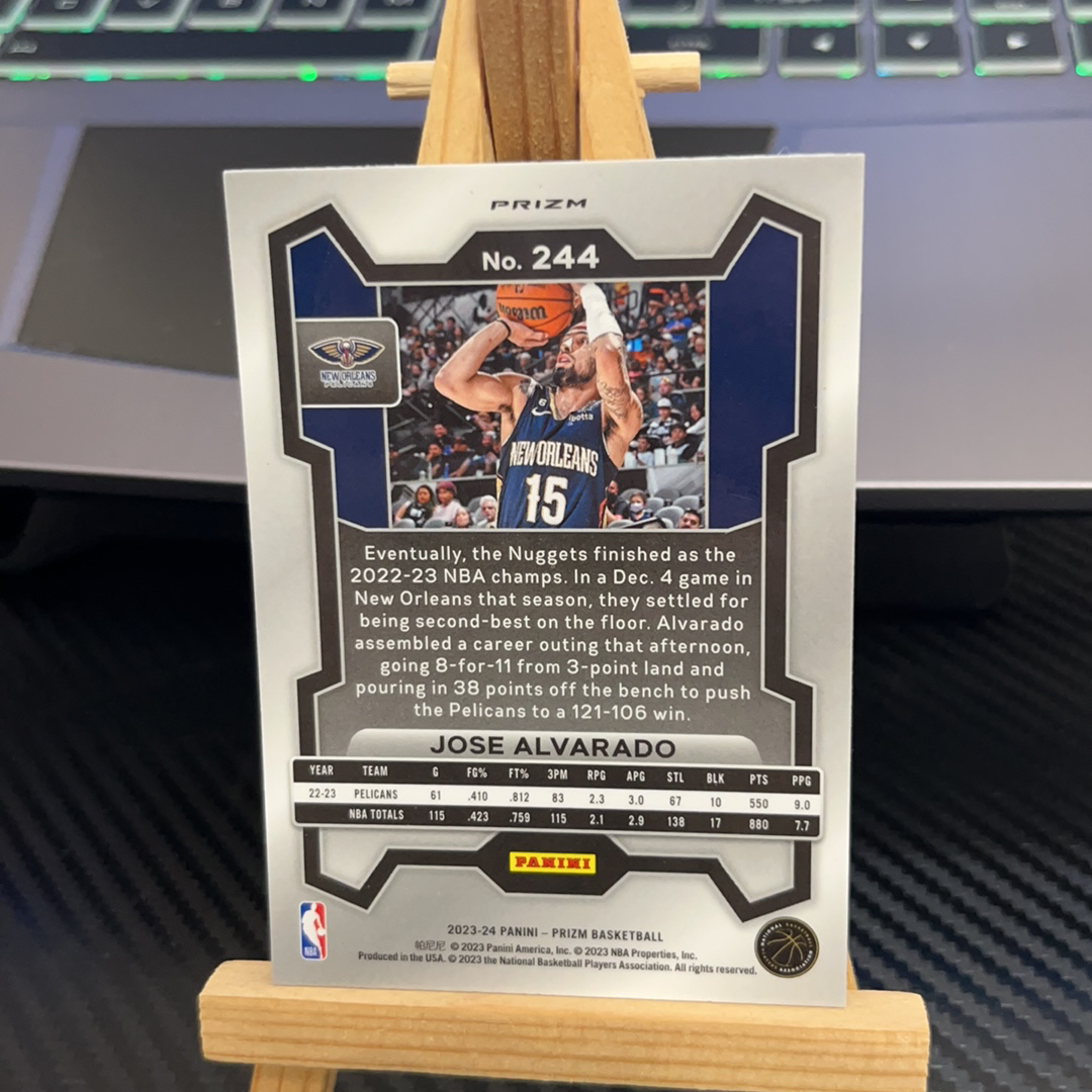 2023-24 Panini Prizm Jose Alvarado 阿尔瓦拉多 鹈鹕 银折 折射 prizm系列 pz 卡品如图 凑图必备 值得收藏!免费代卖!