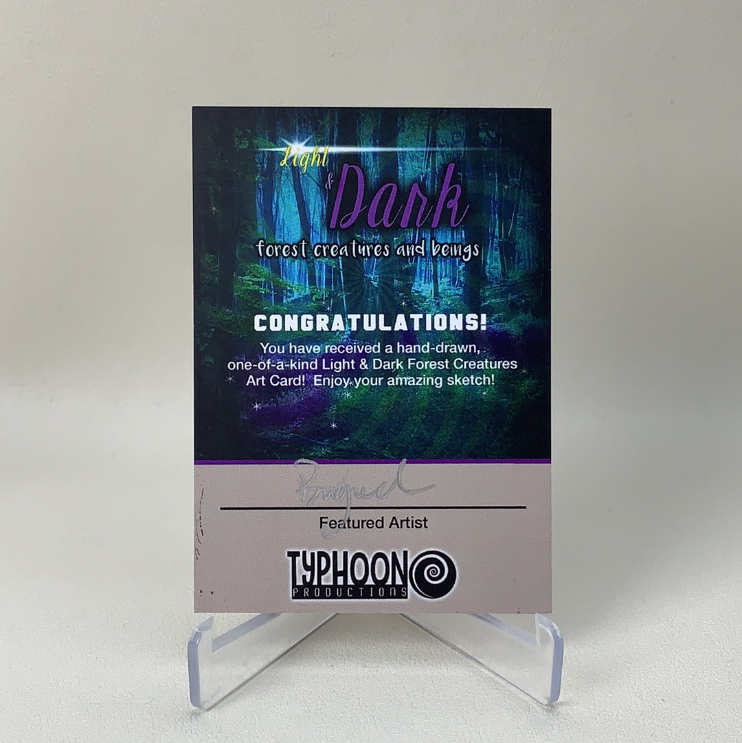 【弈卡代拍】2022 Typhoon 台风工作室 光与黑暗系列 手绘卡 1/1编 1of1 画师签名 亲笔签字 签名见背面 品相如图 凑套必备 Lee总