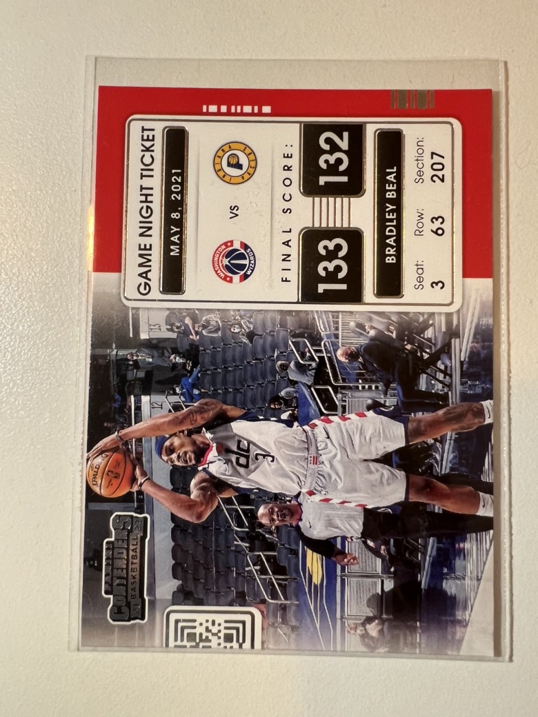 2021-22 Panini Contenders Bradley Beal 布拉德利 比尔 50分之夜特卡 技术型球员 收藏必备
