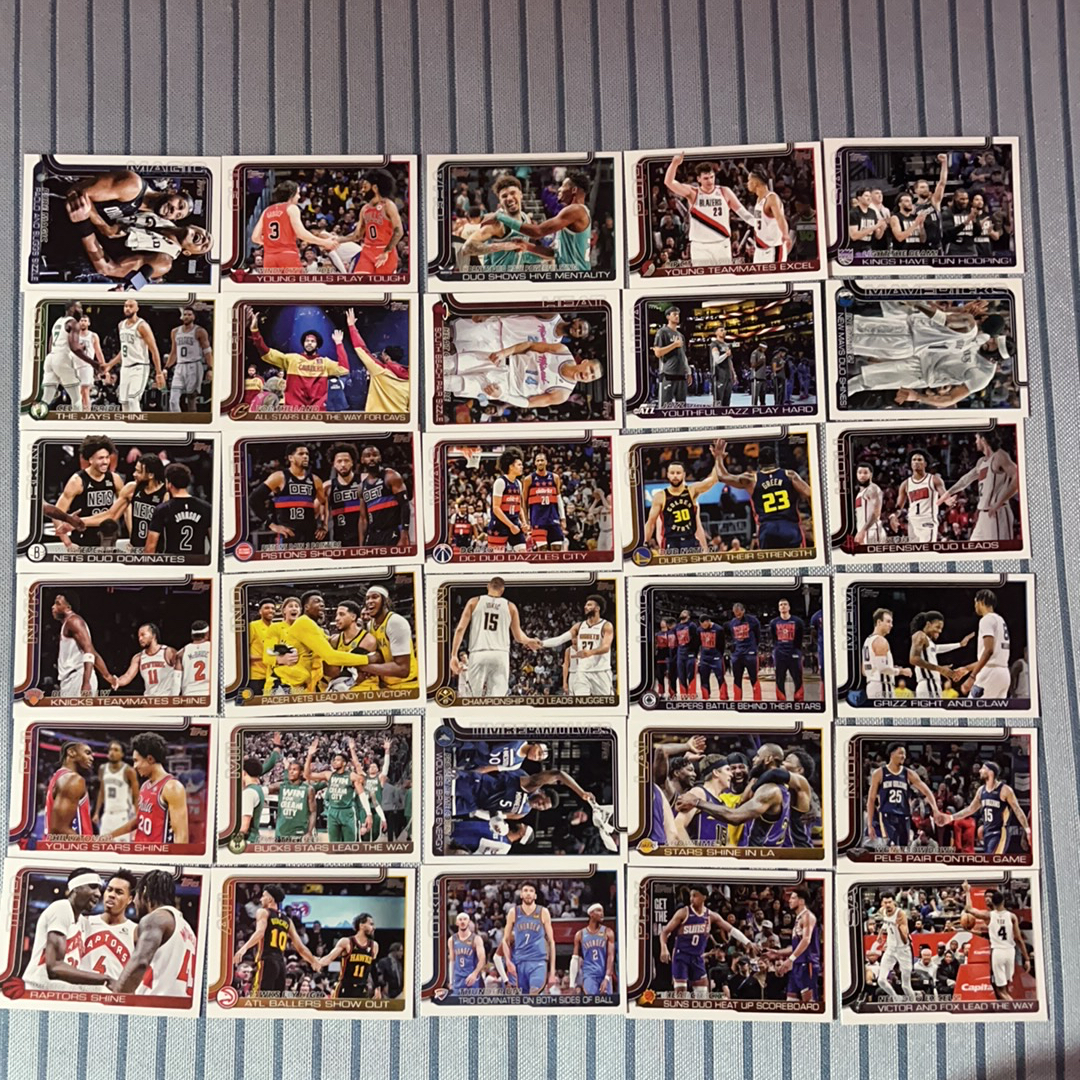 2025 Topps flagship Asa Newell RC 维克托 文班亚马 斯蒂芬 库里 勒布朗 詹姆斯 凯里 欧文 30只球队 队照 一套 整套 卡品如图 收藏必备