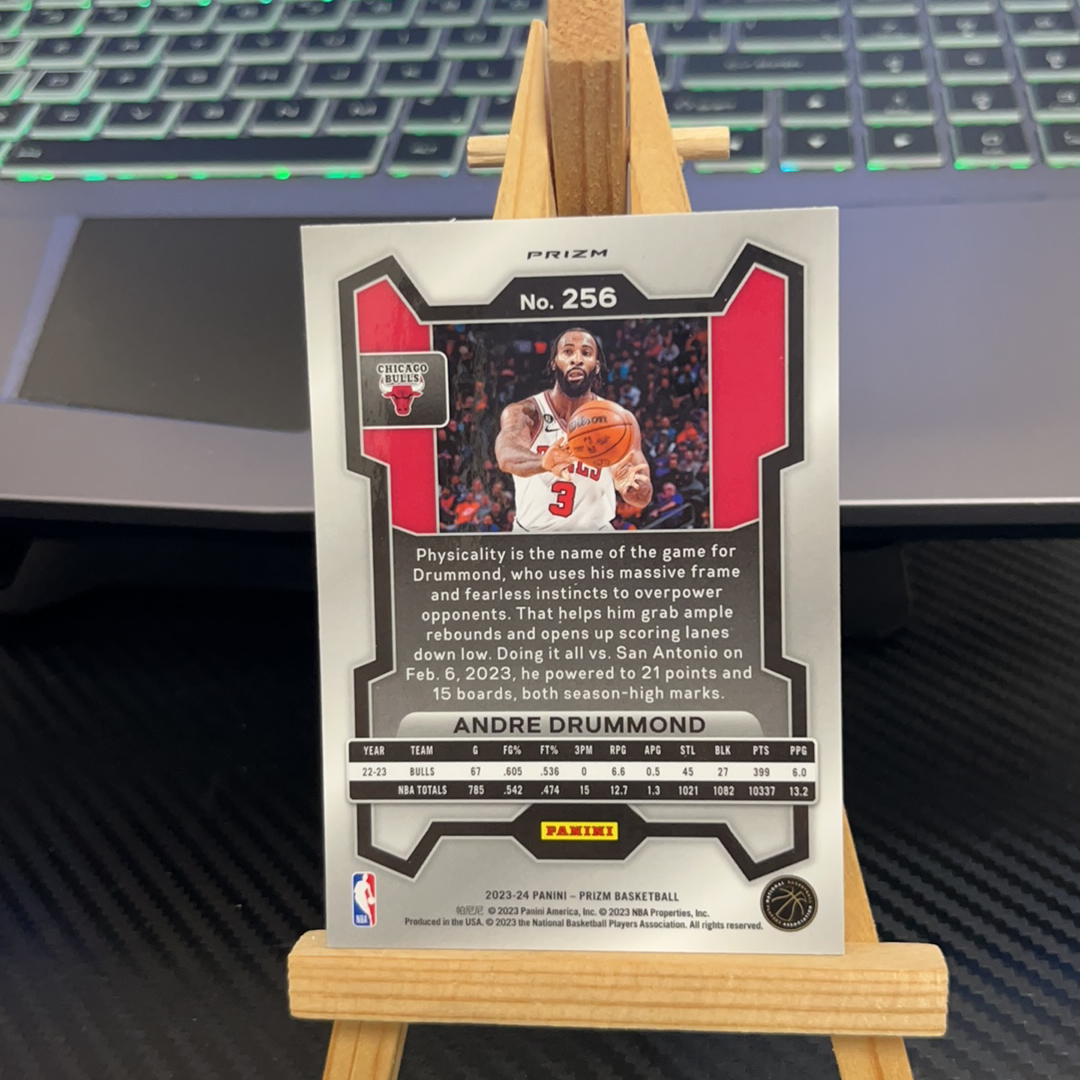 2023-24 Panini Prizm Andre Drummond 德拉蒙德 公牛 银折 折射 prizm系列 pz 卡品如图 凑图必备 值得收藏!免费代卖!