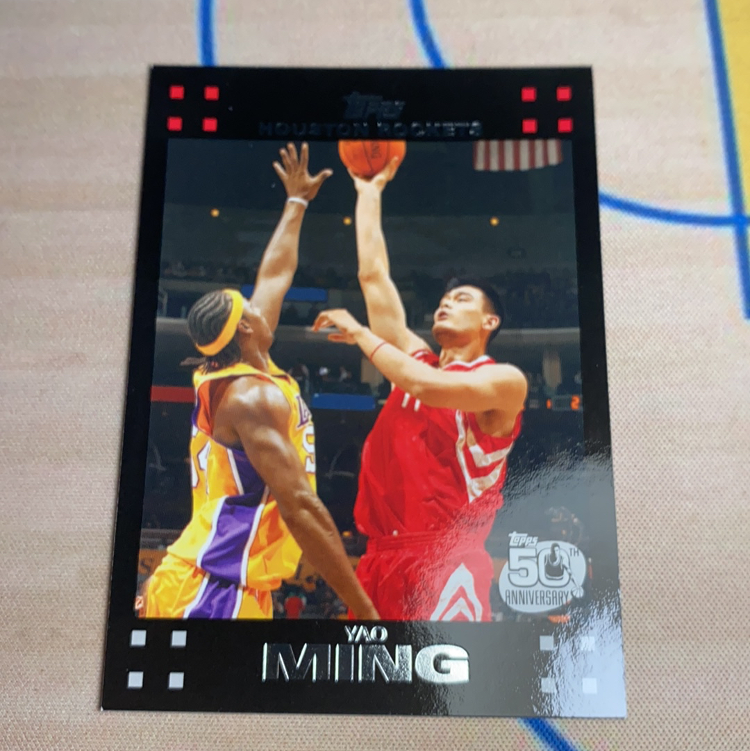 2007-08 Topps Classic Yao Ming 姚明 小巨人 银版SP 50周年变化版 USA老卡老特 卡品如图 凑套必备