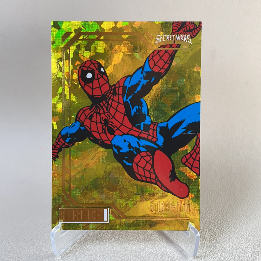 【弈卡代拍】 2023 Upper Deck Marvel 漫威 MCU Allegiance 忠诚 秘密战争 特卡 黄碎冰折 蜘蛛侠 Spider- Man 7/149编 品相如图 凑套必备 糖醋鱼