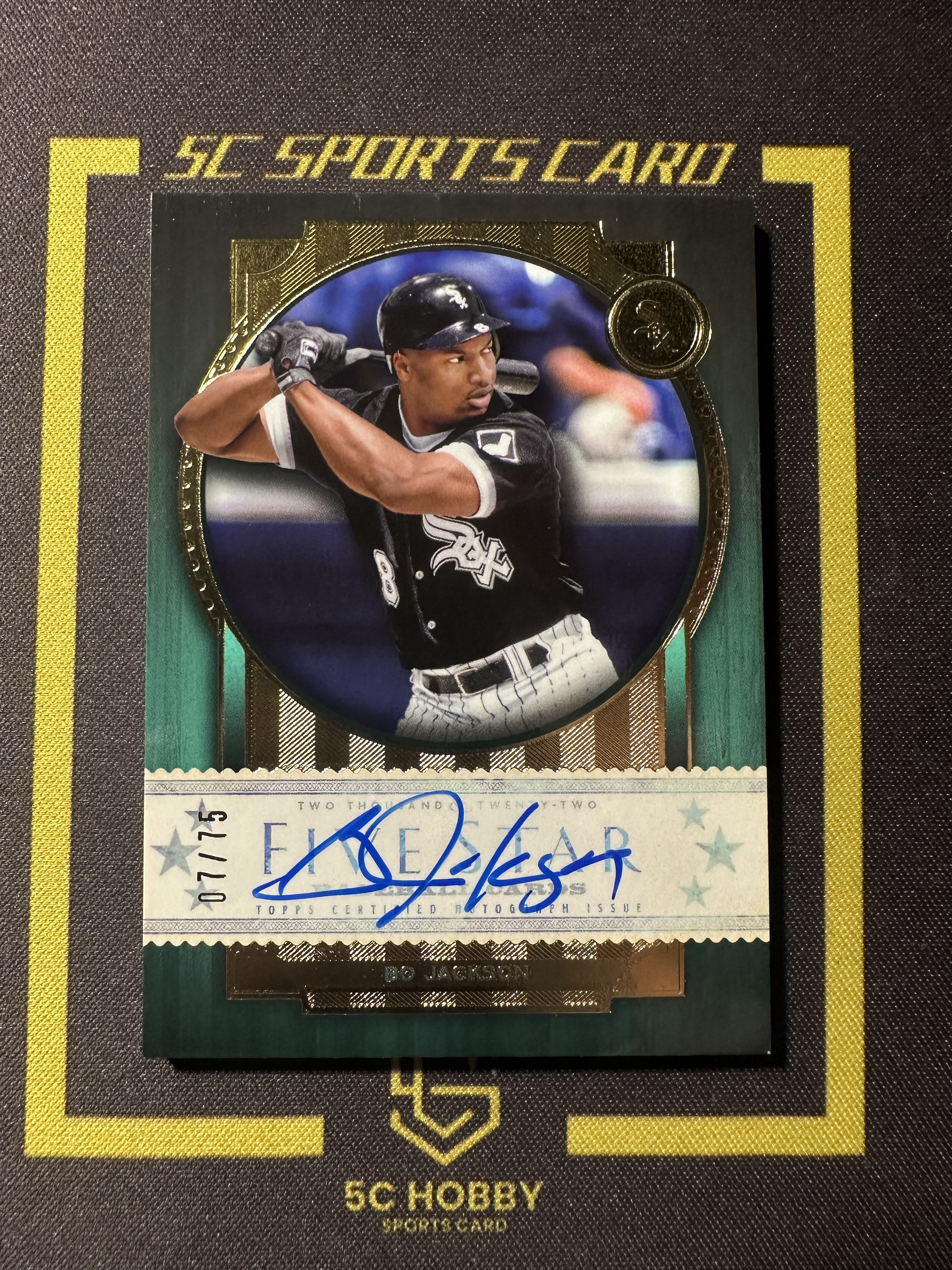 【主演出卡】2022 topps five star 五星 系列 皇家队 超级明星 双栖运动员 Bo Jackson 博 杰克逊 07/75 卡签 专收必备!