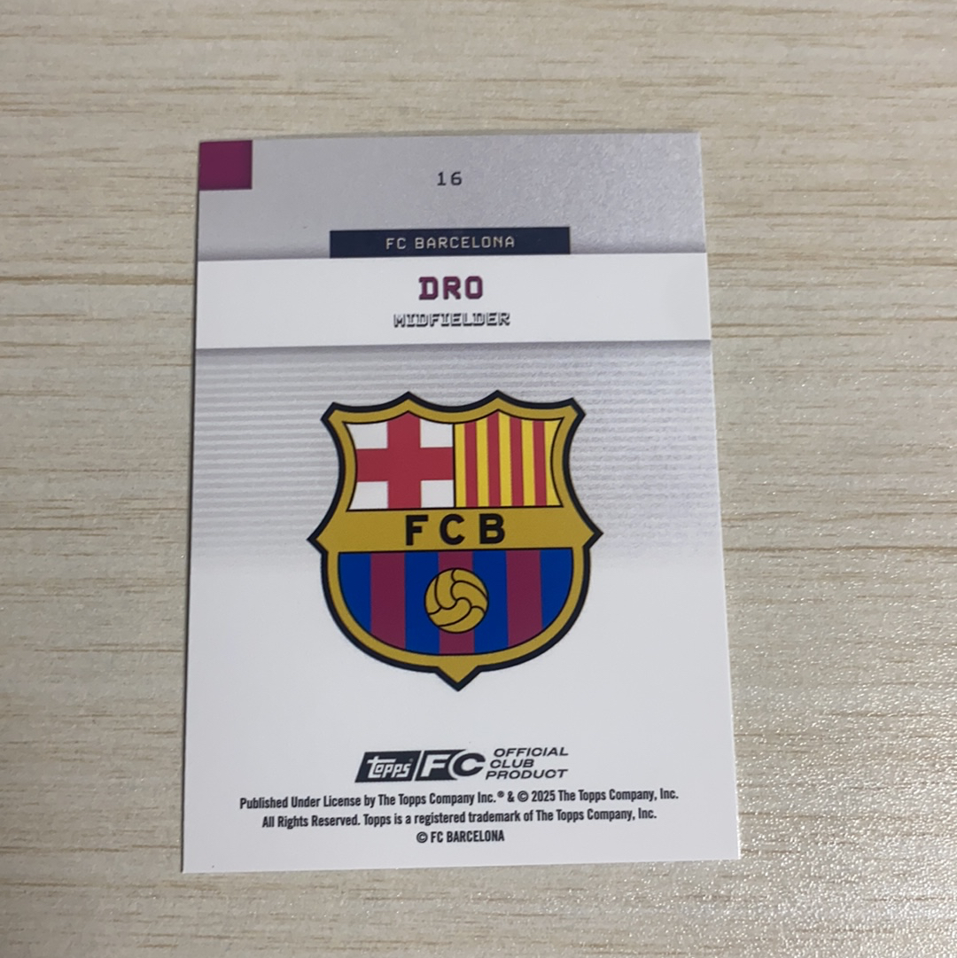 【小牛代拍】2025-26 Topps 巴萨 巴塞罗那 Team Set 队盒 Dro RC 德罗 新秀 250编 碎冰折 卡品如图 收藏必备(一哥)