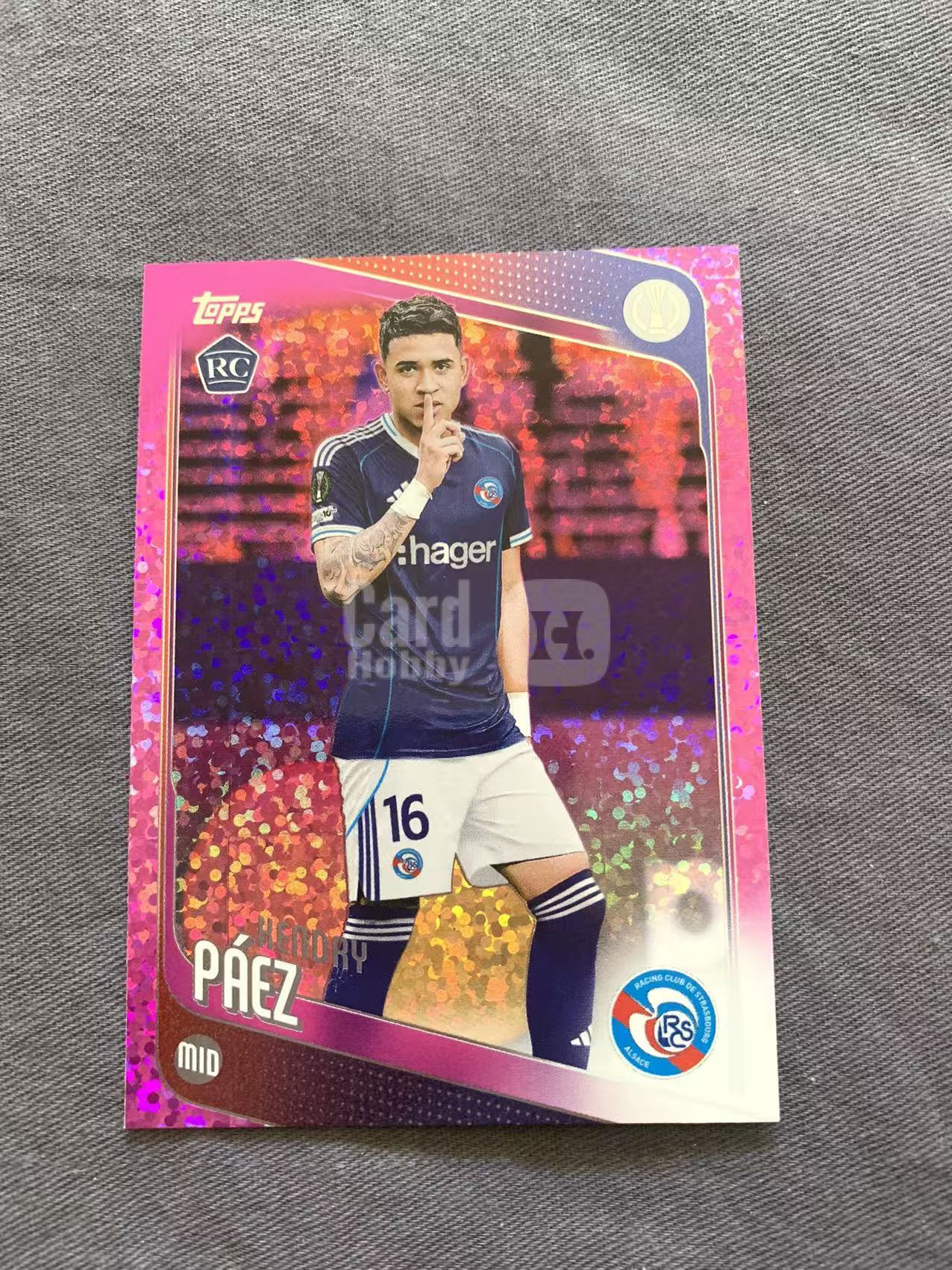 2026 Topps UCC KENDRY PAEZ 欧战 派斯 帕斯 粉碎点折 折射 斯特拉斯堡 新秀 RC 卡品如图 拍前看描述 王伟