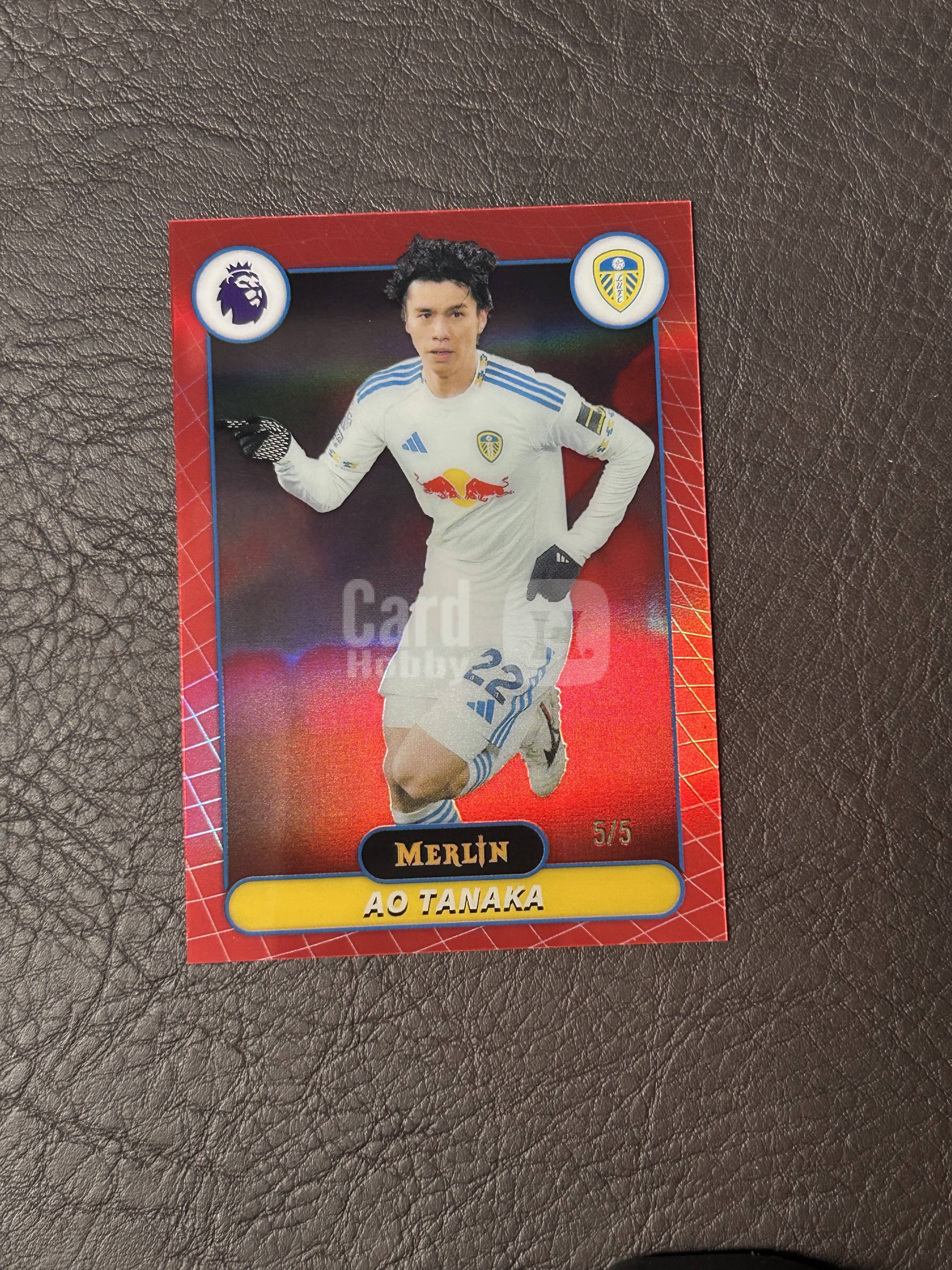 2026 Topps Merlin Ao Tanaka #104 英超 梅林 田中碧 日本 利兹联 红折 5/5编