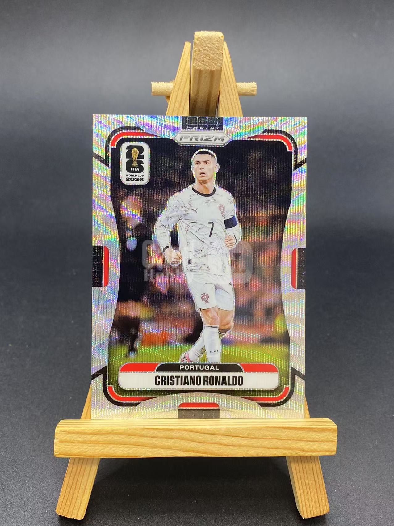 2026 【六六代卖】 Prizm Cristiano Ronaldo 世界杯PZ C罗 葡萄牙 银波纹折射 base 瑕疵如图(kj01)