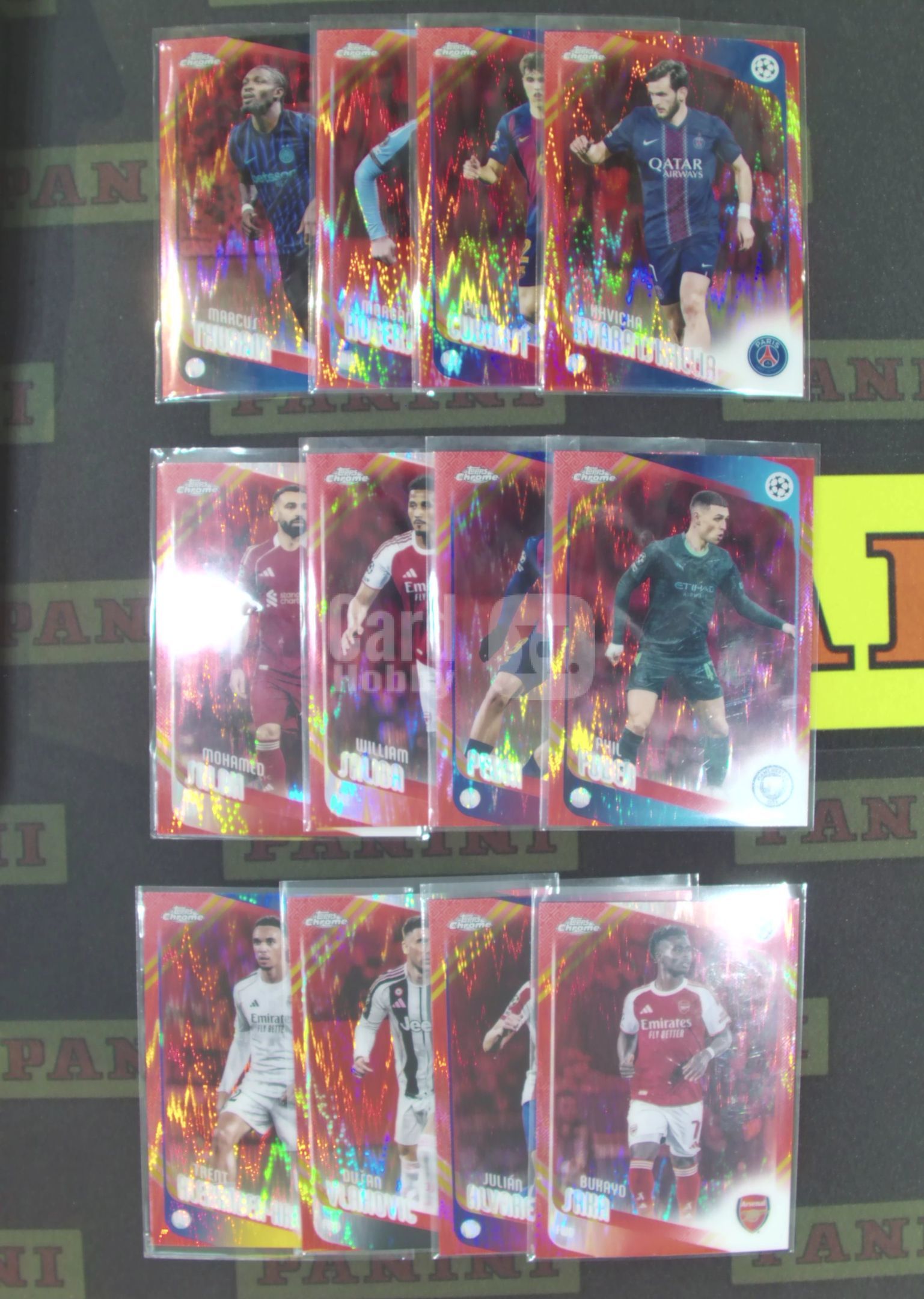 2025-26 Topps Chrome Mohamed Salah Nirvana Project 萨拉赫 福登 佩德里 萨利巴 萨卡 折射 12张lot 无重复 红包 TC 卡品如图 M哥¥