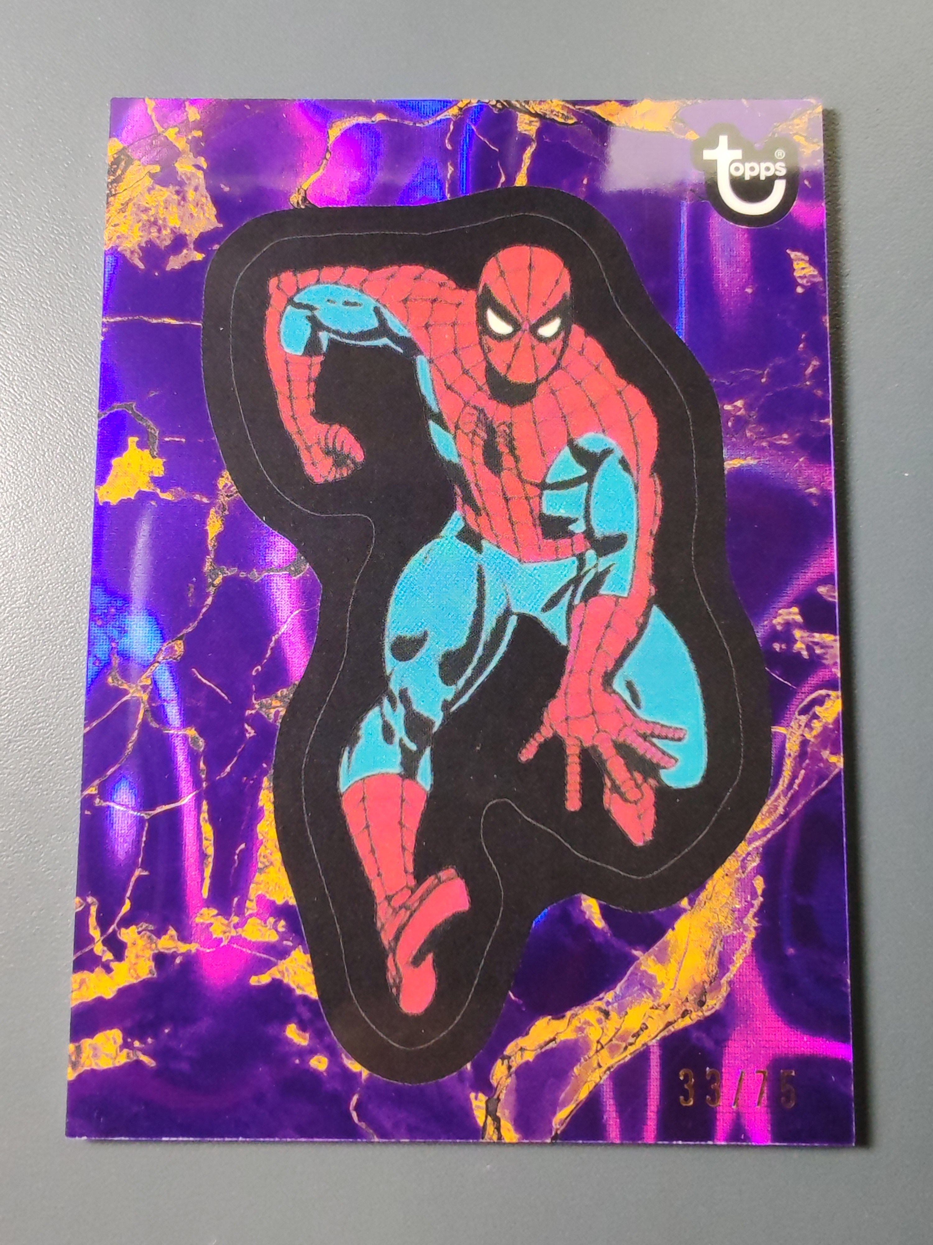 2025 Topps Marvel (MCU) Spider Man 漫威黄金年代!蜘蛛侠!75编!紫折!【9527】