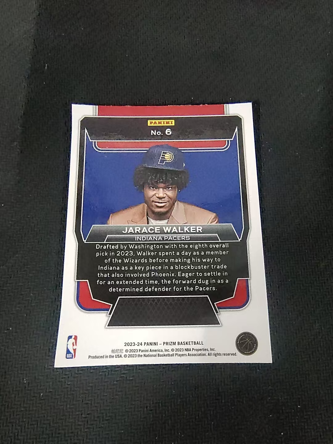 【可合并,不累计】2023-24 Panini Prizm Jarace Walker RC 贾雷斯 沃克 乐透秀定裝特卡 PZ 划痕 边角微瑕 介意勿拍 #6