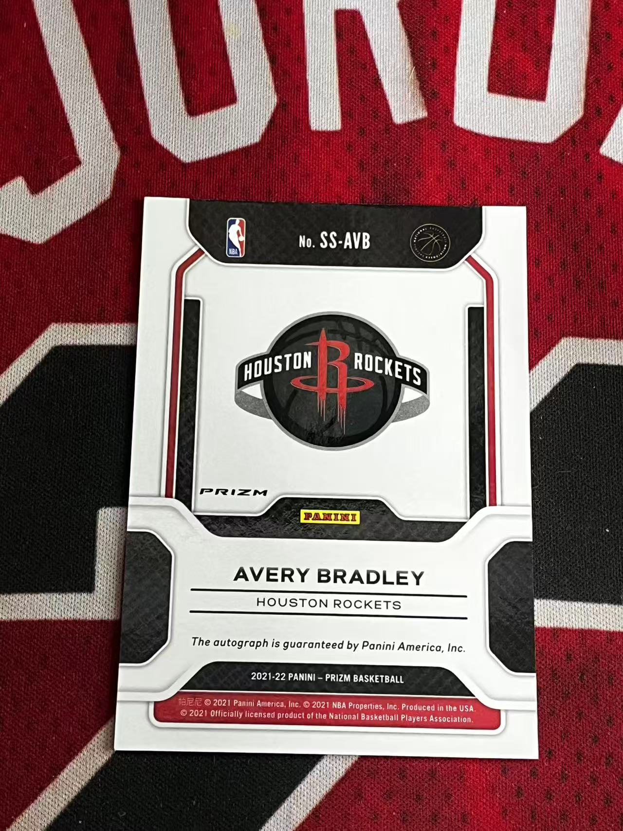 【接寄拍费率低至5%含卡淘手续费】2021-22 PANINI PRIZM PZ系列 火箭 艾弗里布拉德利 签字卡 SS签 红圈圈折 折射 专收凑套必备【烂臭嘴拍卖】