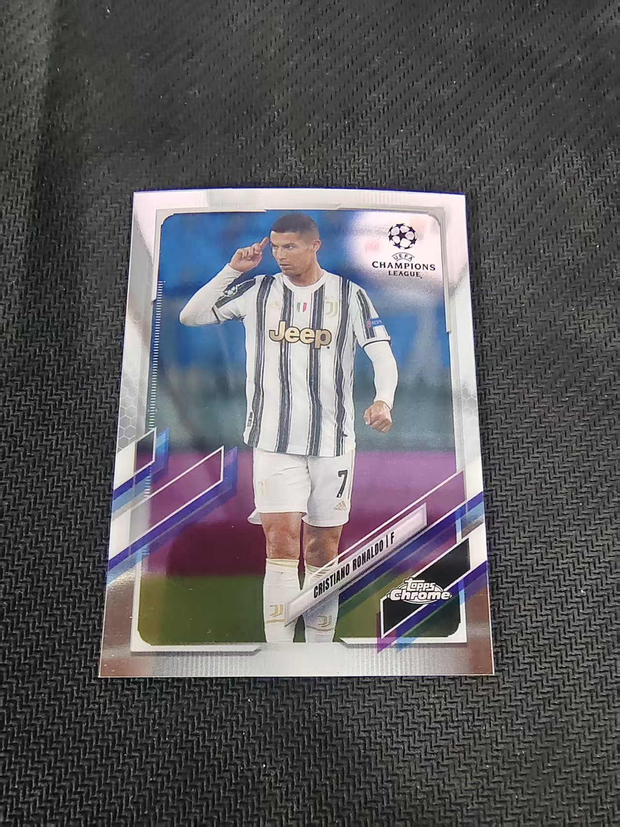 【可合并,不累计】2021 Topps Chrome Cristiano Ronaldo 欧冠 尤文图斯 C罗 罗纳尔多 划痕 边角瑕疵 @100