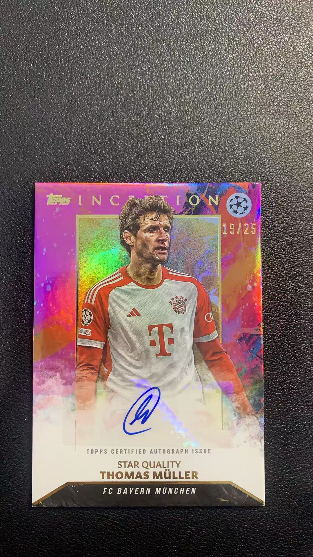 2023-24 Topps Inception Thoms Muller 盗梦空间 穆勒 签字 /25编 紫平行 传奇 拜仁 德国 卡品如图 糍粑