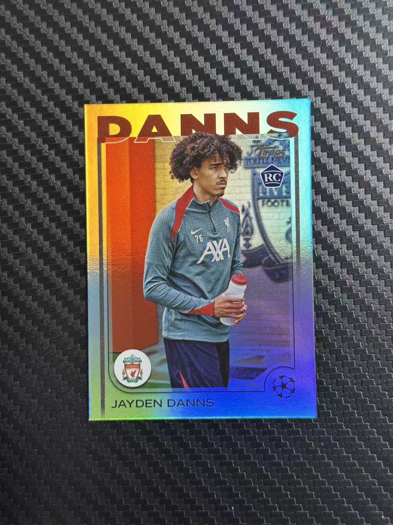 2025 Topps UCC jayden danns RC 欧战 银折 利物浦 新秀 RC 杰登 丹斯 变化版 卡品如图 拍前看描述