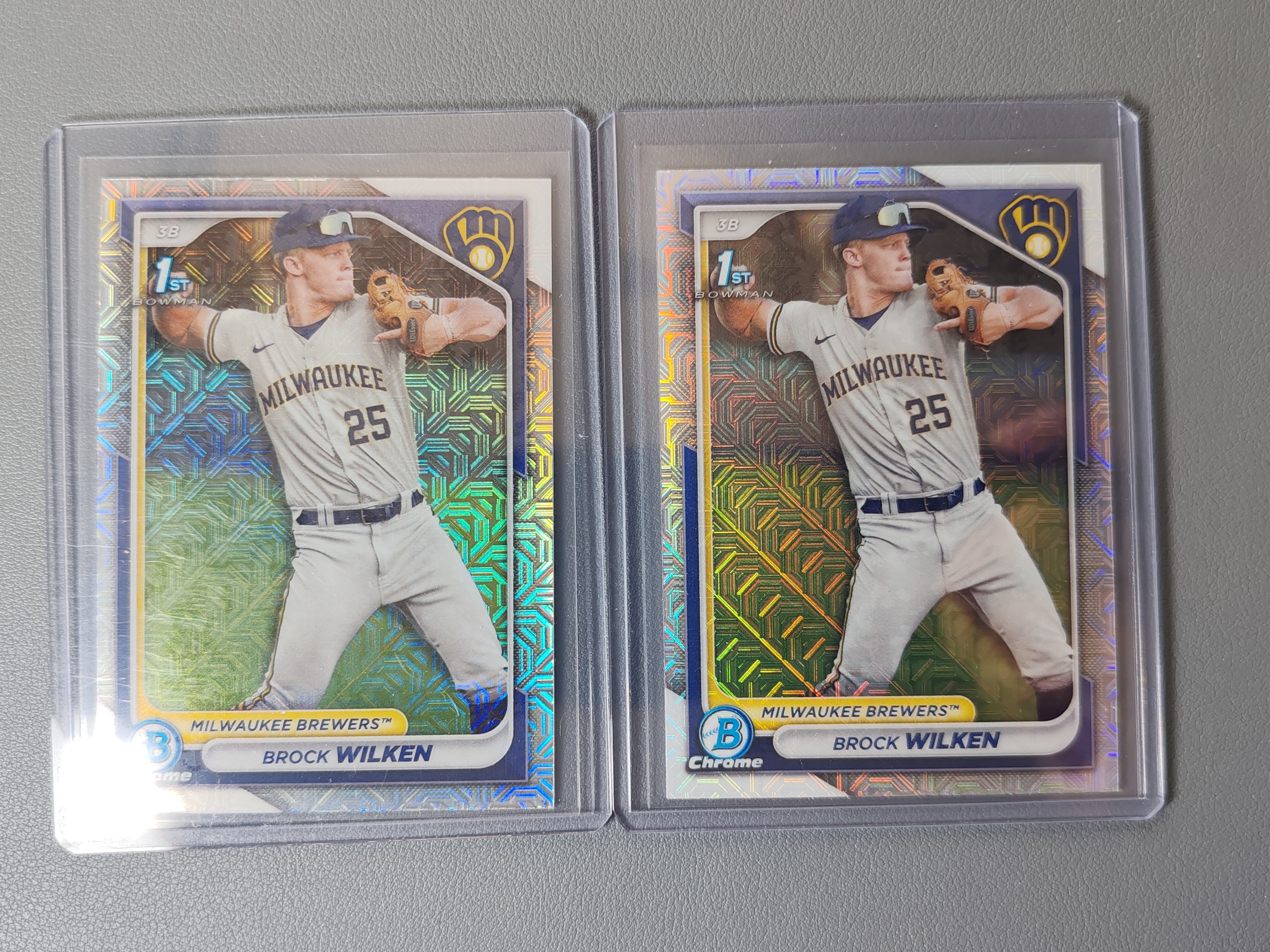 2024 Topps Bowman Brock Wilken RC 1st 银mojo折!2张 【001】