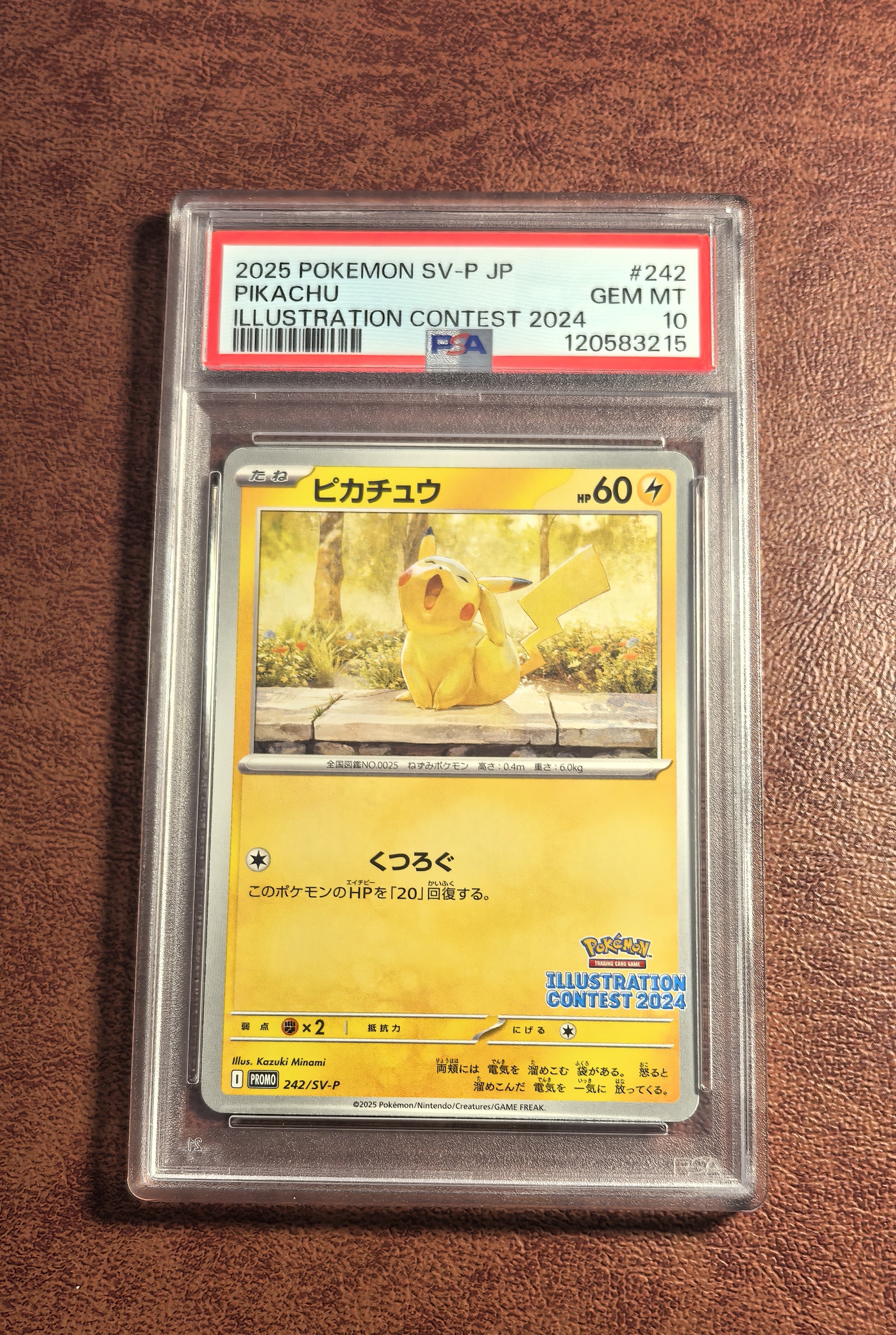2025 Pokemon TCG 特典 皮卡丘 ja 日版 ptcg 哈欠皮 psa10分 人气宝可梦 只发默认请看描述【Y】