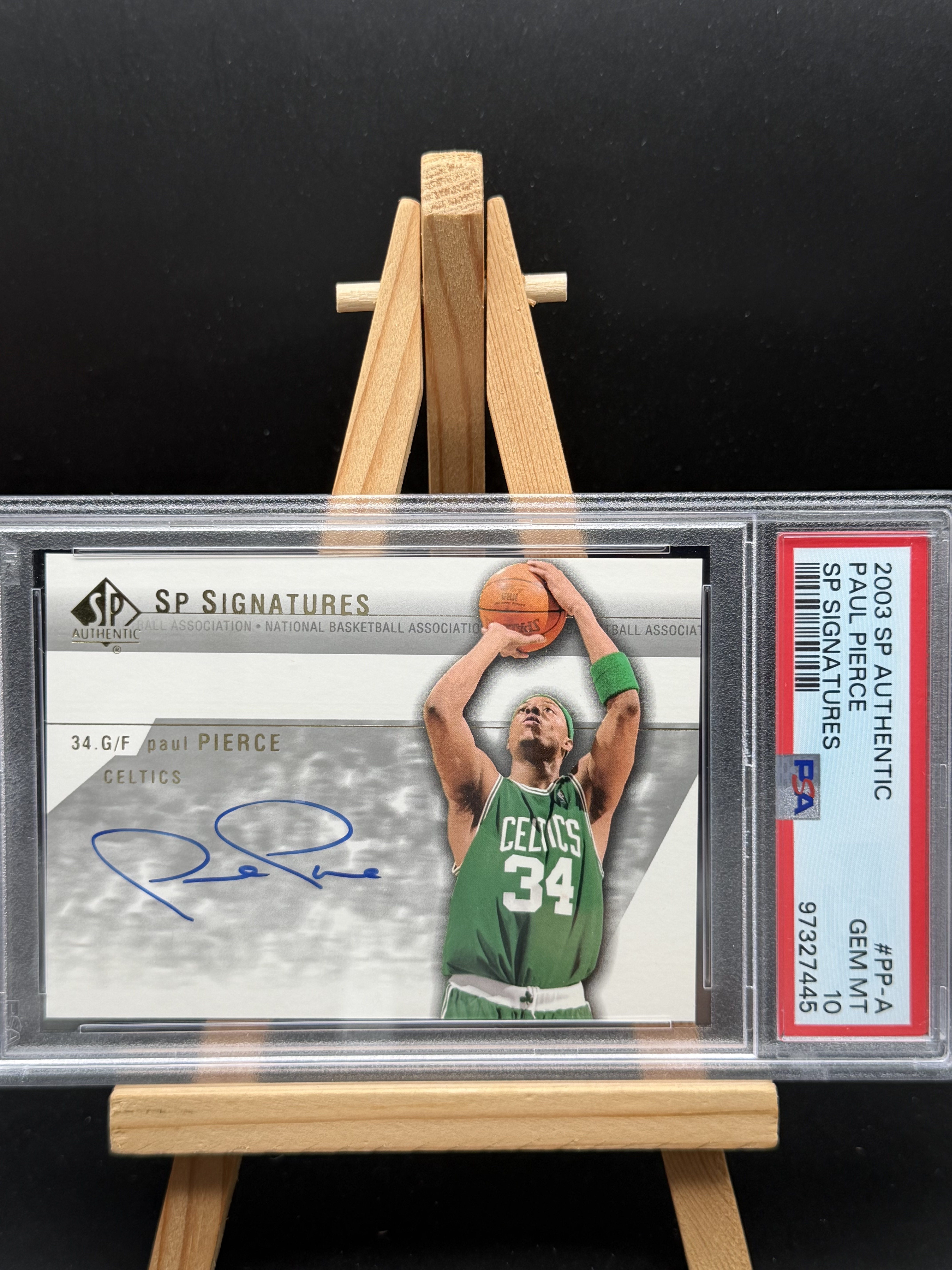 2003 Upper Deck SP Authentic Paul Pierce 保罗 皮尔斯 凯尔特人 UD SP 卡签 签字 招牌动作 PSA10分 完美卡品 收藏极品