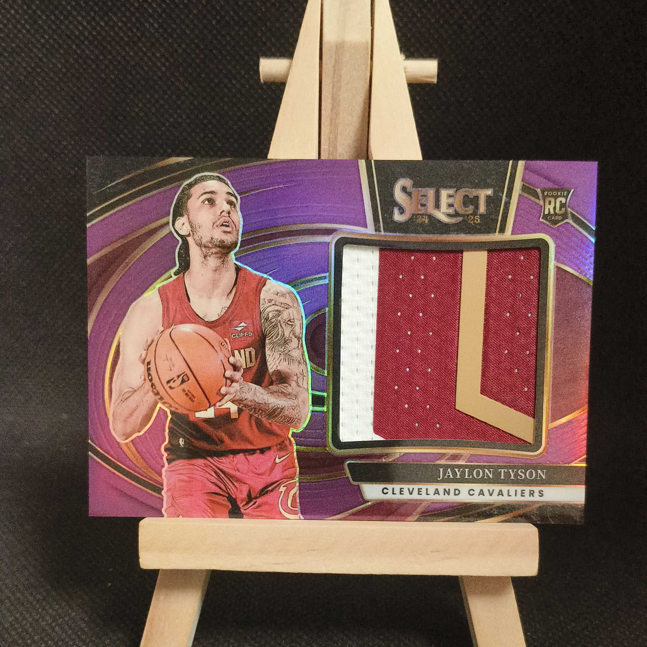 2024-25 Panini Select Jaylon Tyson RC 骑士 新秀 杰隆 泰森 球衣物料切割 三色暴力切割 Patch 紫折 96/99编 卡品如图