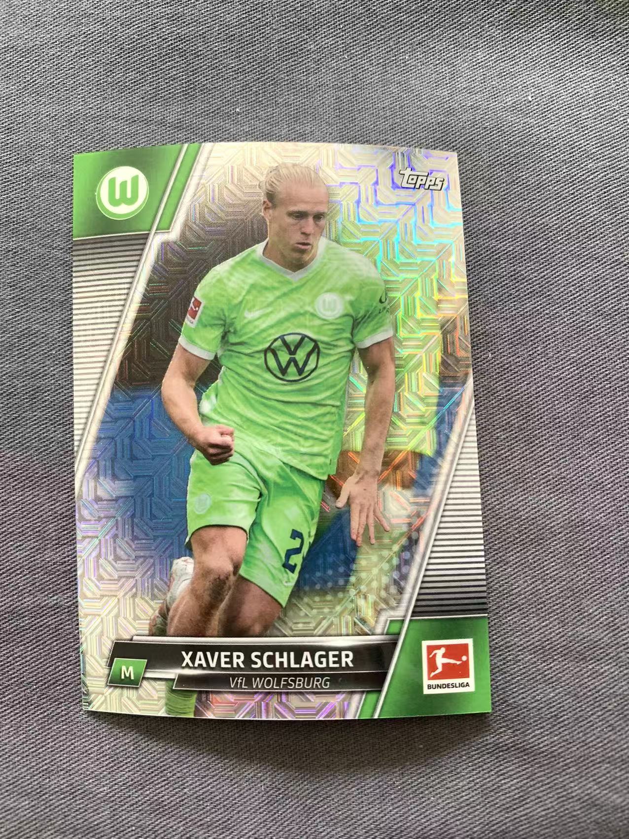 2022 Topps Chrome Xaver Schlager 施拉格尔 沃尔夫斯堡 德甲 银折 卡品如图 魔幻折 折射 戴戴