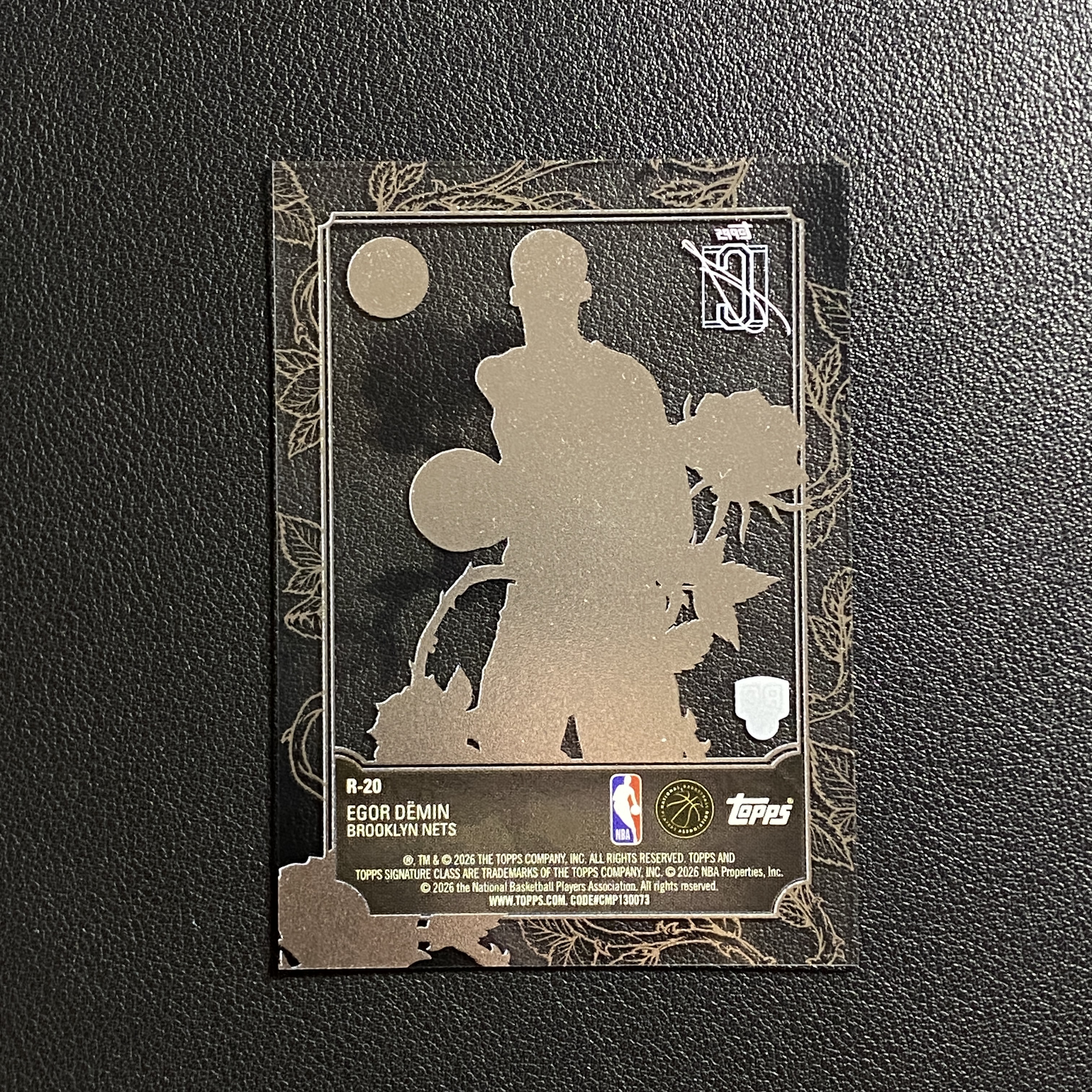 【伦子】2026 TOPPS SIGNATURE CLASS RC 新秀 篮网 EGOR DEMIN 叶戈尔 杰明 德明 大比例SP 贵族 胶片 特卡 瑕疵见图 SAMM-16
