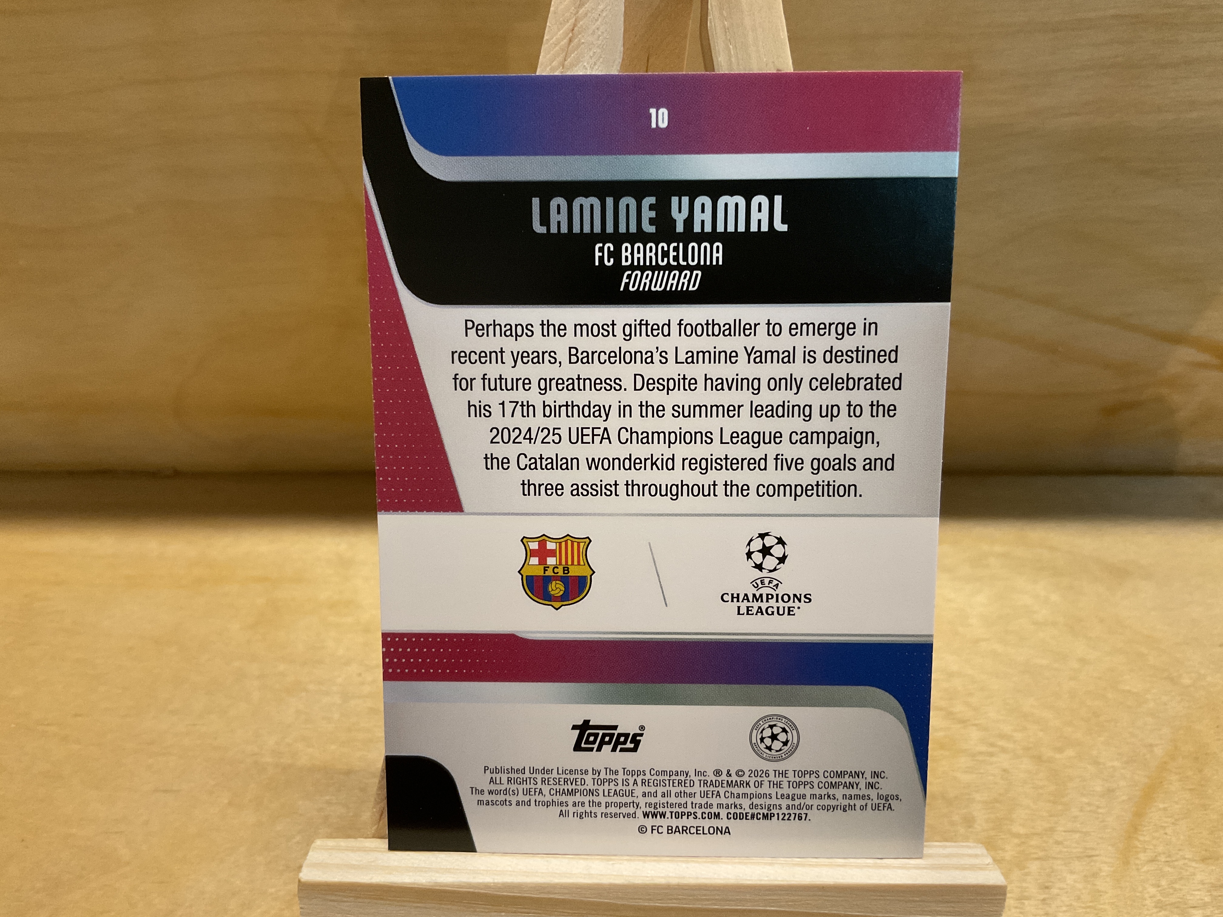 2026 Topps Topps Lamine Yamal #10 亚马尔 UCC 巴萨 巴塞罗那 拉明 欧冠 西班牙 Champions base
