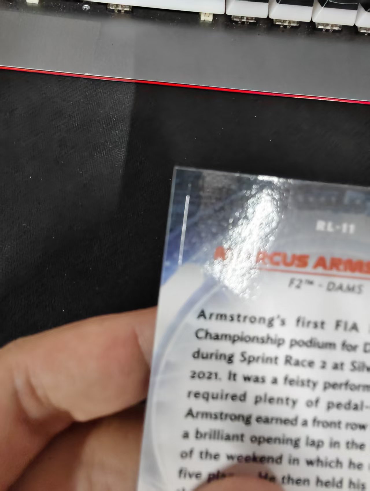 2021 Topps Chrome F1 Marcus Armstrong 马库斯 阿姆斯特朗 Red Liners 折射 银折 边角瑕疵 #11