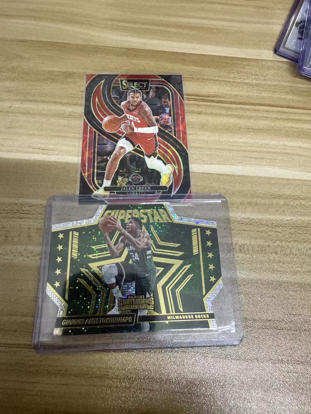 2022-23 Panini Contenders 字母哥 select 杰伦格林 阿特托昆博 特卡 雄鹿 火箭太阳 红折249编 两张打包 只发默认请看描述【KK】