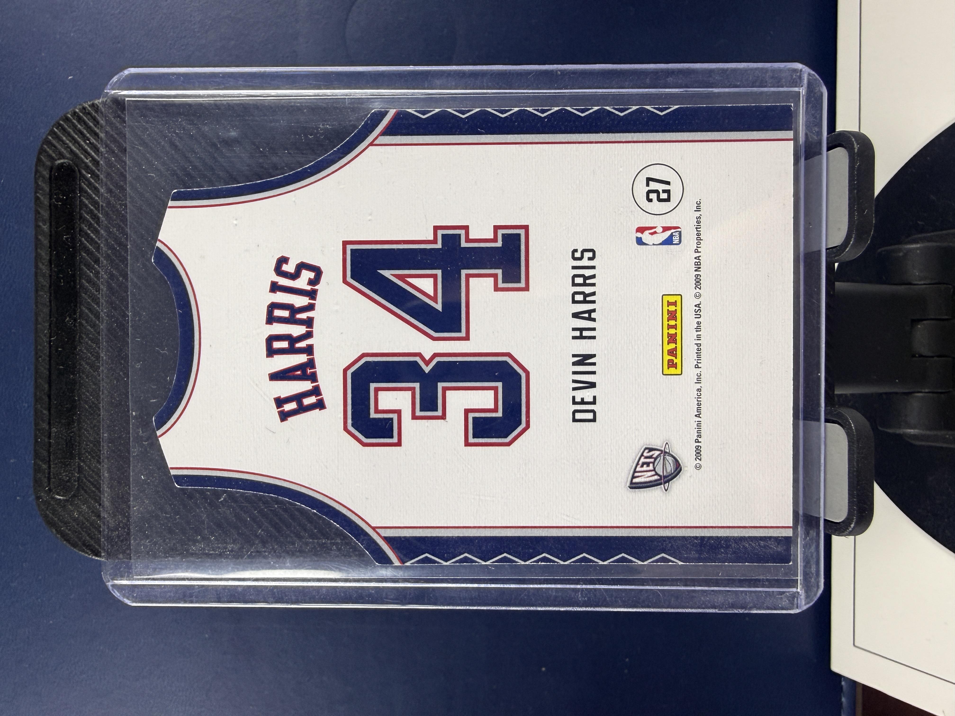 2009-10 Panini Threads Devin Harris 小背心 篮网 德文哈里斯 Team Threads 主场 异形切割 特卡 收藏必备 (沸腾)
