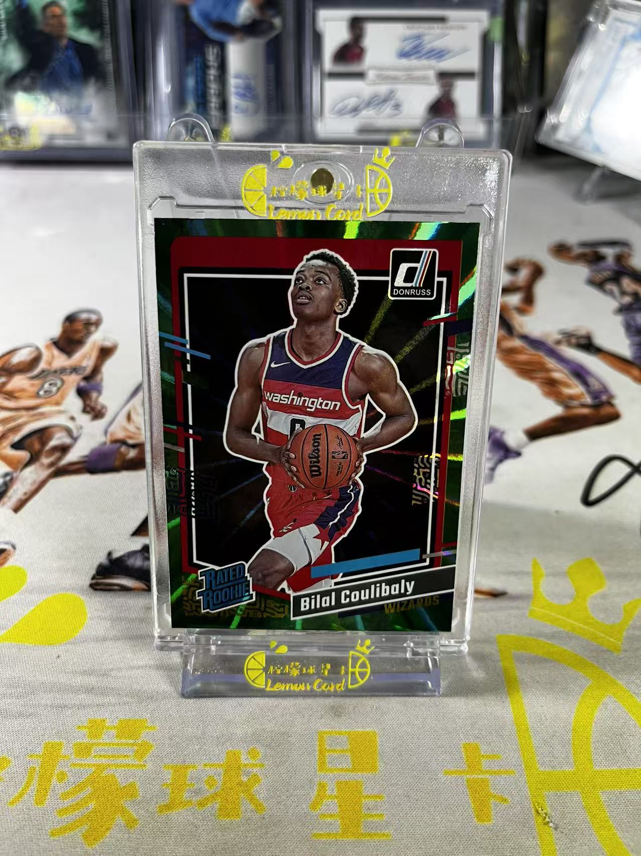 2023-24 Panini Donruss Bilal Coulibaly 【柠檬球星卡拍卖】奇才 比拉尔 库利巴利 新秀 RC 绿佛光折 折射 杜蕾斯 微瑕如图 #不语