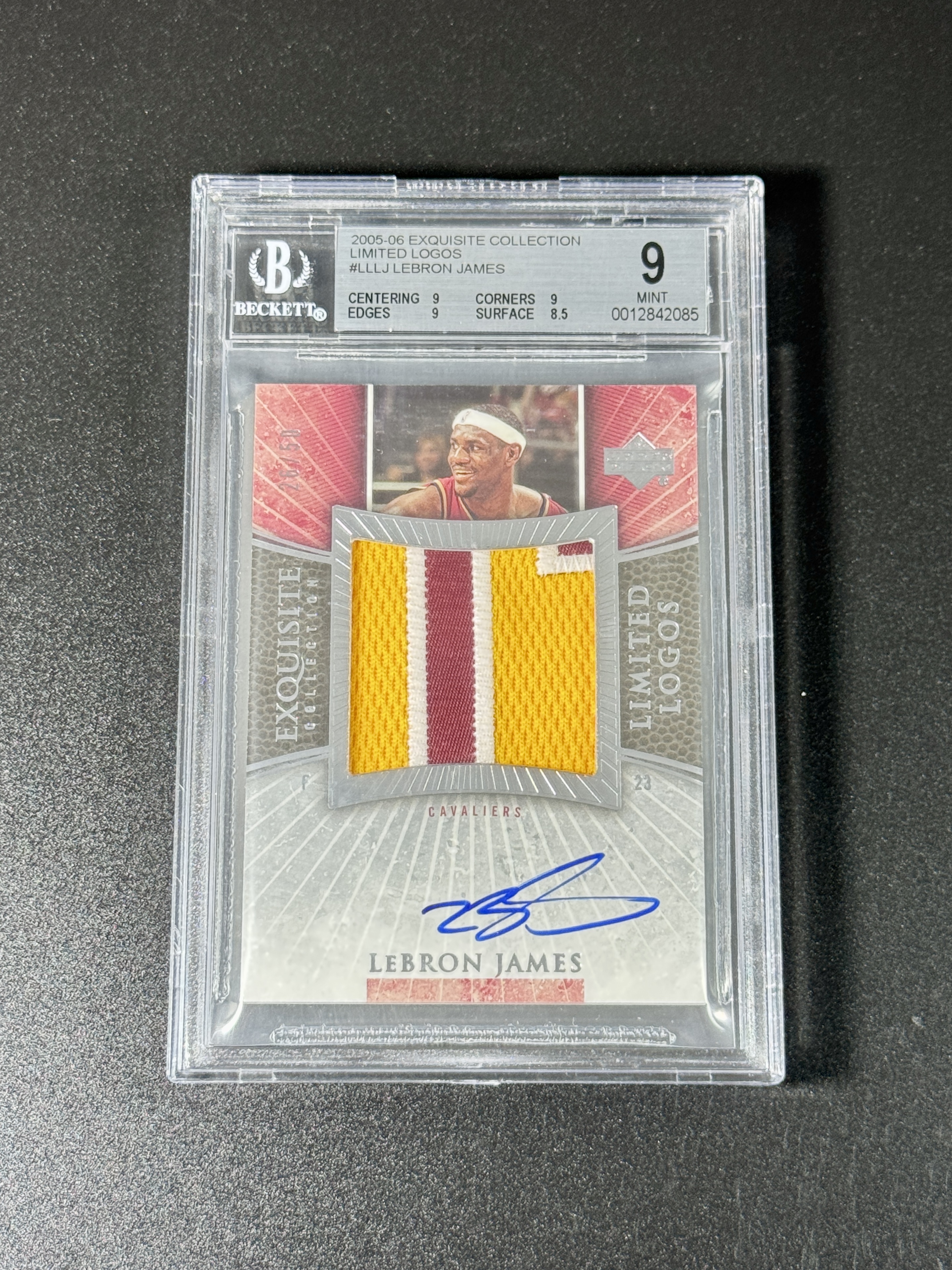 【喷子拍卖】2005-06 UD exquisite LeBron James 木盒 骑士 勒布朗 詹姆斯 LL limited logo 50编 签字 大窗patch 卡签 切割暴力 大hit 专收必备 BGS9/10 送订制壳 RRQ