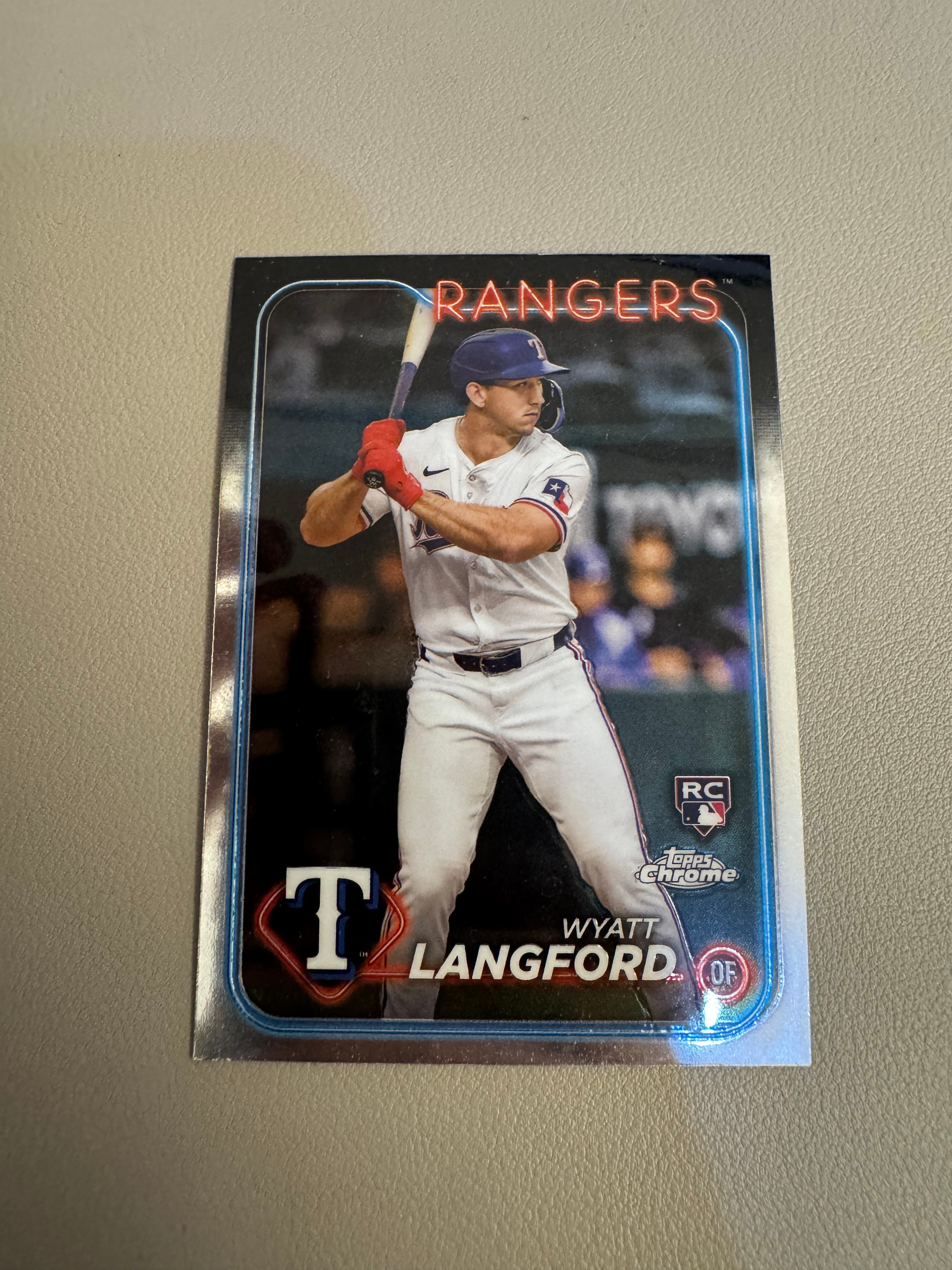 2025 Topps Chrome wyatt langford RC 怀亚特 朗福德 新秀正BASE 收藏投资必备