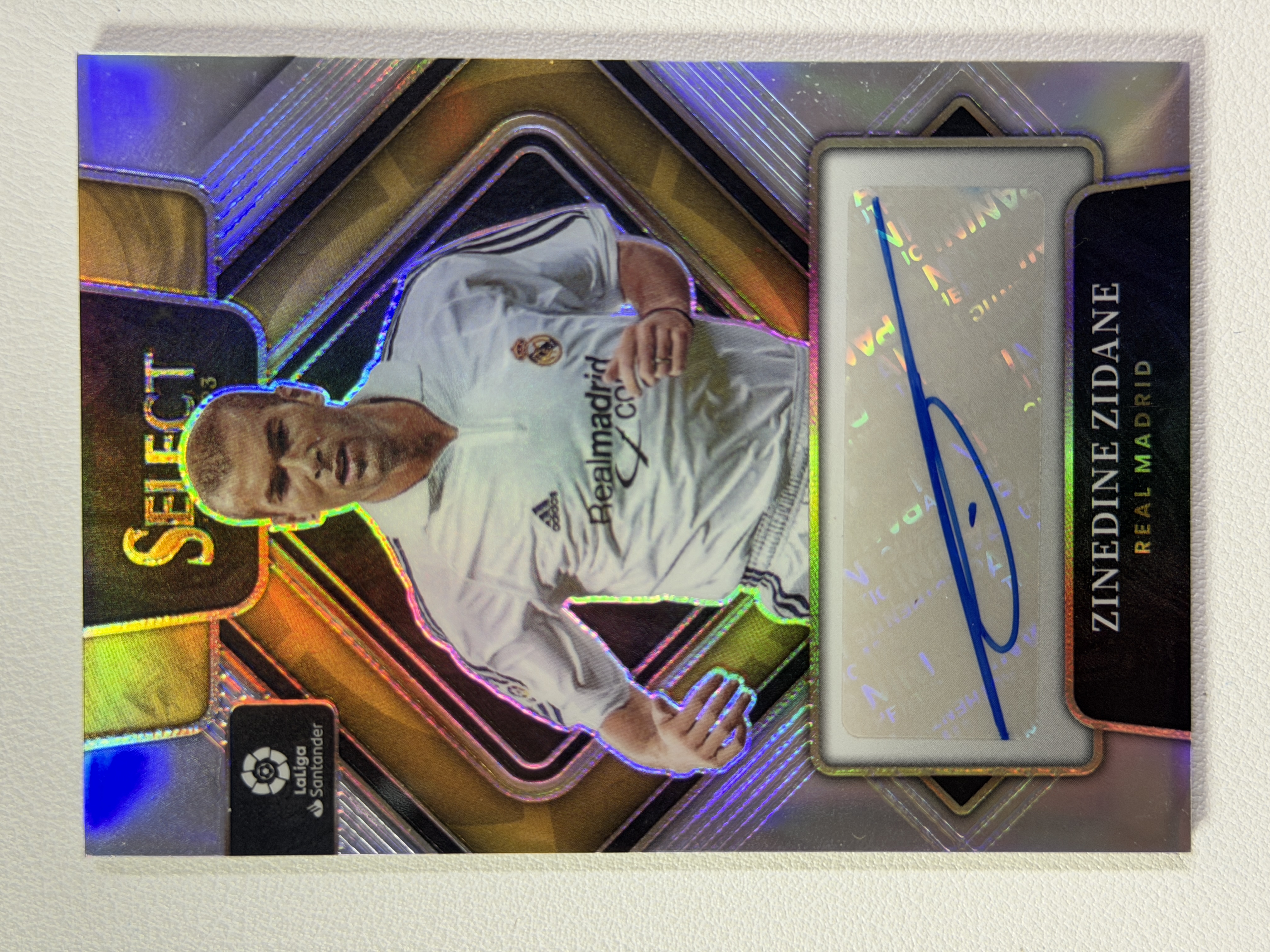 【天秤座拍卖到卡预付85%】2022-23 Select 西甲 皇家马德里 皇马 Zinedine Zidane 齐达内 齐祖 银折 签字 实卡好看 收藏必备 ※KT