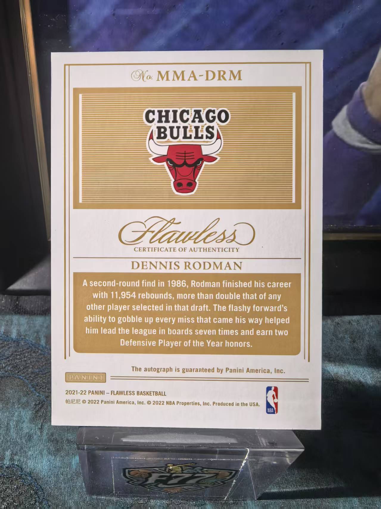 2021-22 Panini Flawless Dennis Rodman 手提 丹尼斯 罗德曼 大虫 12/25编 签字 卡签 公牛 收藏必备