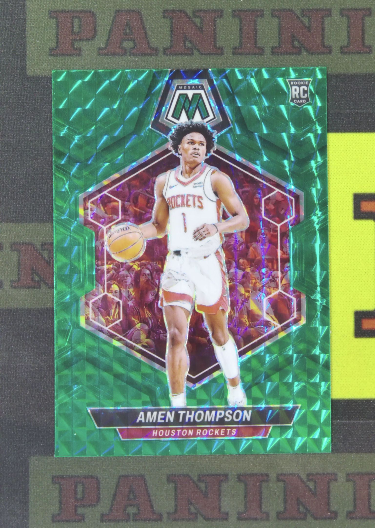 2023-24 Panini Mosaic Amen Thompson RC Nirvana Project 阿门 汤普森 火箭 新秀 绿棱镜 折射 马赛克 卡品如图 收藏必备 zz001