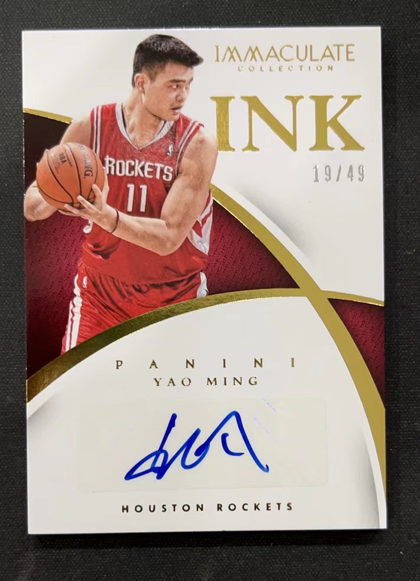 【长安代卖精品】2014-15 Panini Immaculate Yao Ming IMM 火箭 姚明 大姚 签字 Ink签 19/49编 ...