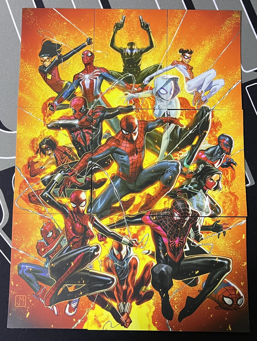 老米拍卖ET154 2024 寻卡 FINDING CARD Marvel EVOLUTION 漫威漫画宇宙演变系列 蜘蛛侠 Spider-Man 漫画拼图卡 一套9张全