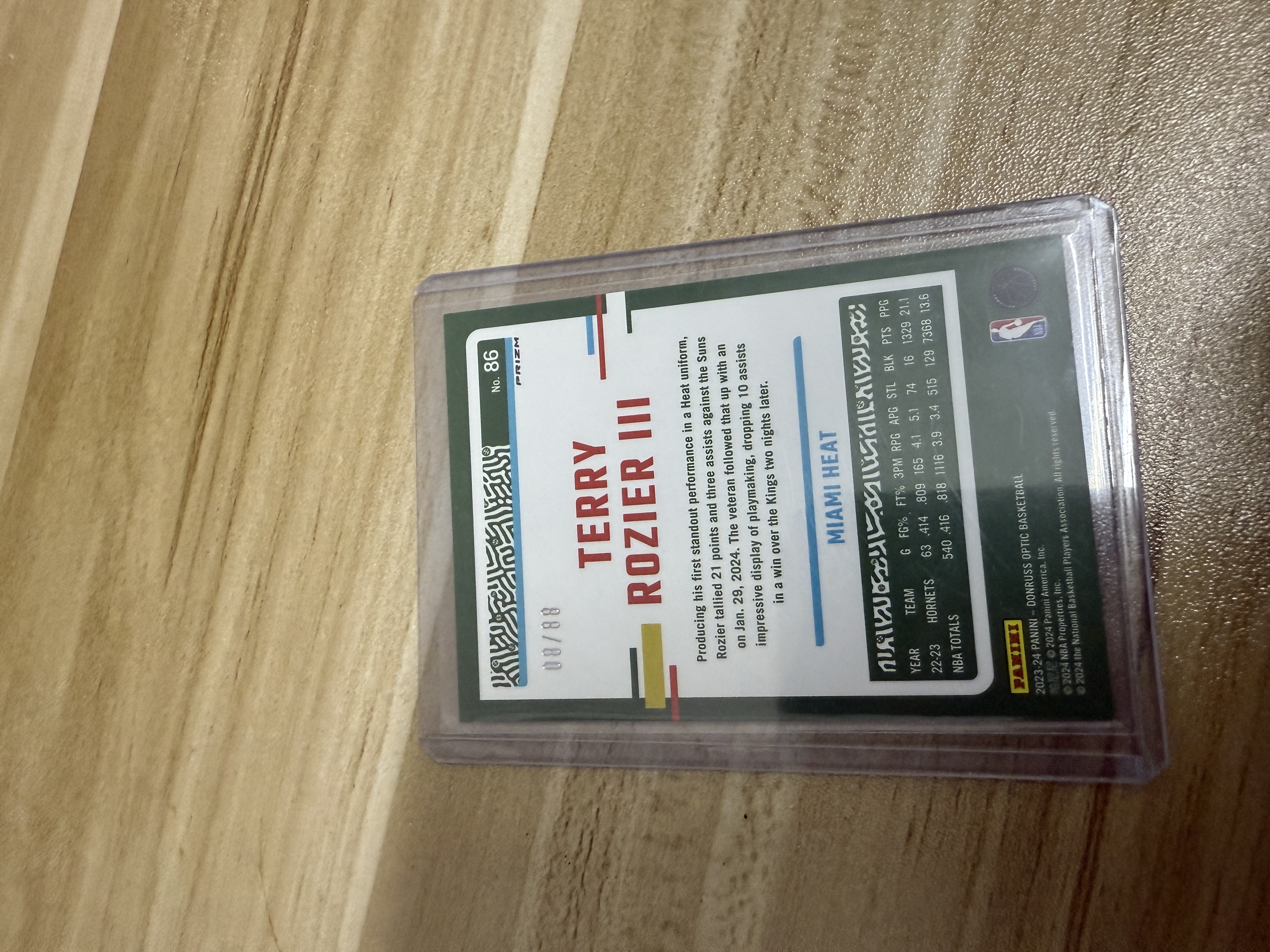 2023-24 Panini optic Terry Rozier 特里 罗齐尔 88编 红mojo折平行 彩虹套必备 热火 只发默认请看描述【KK】