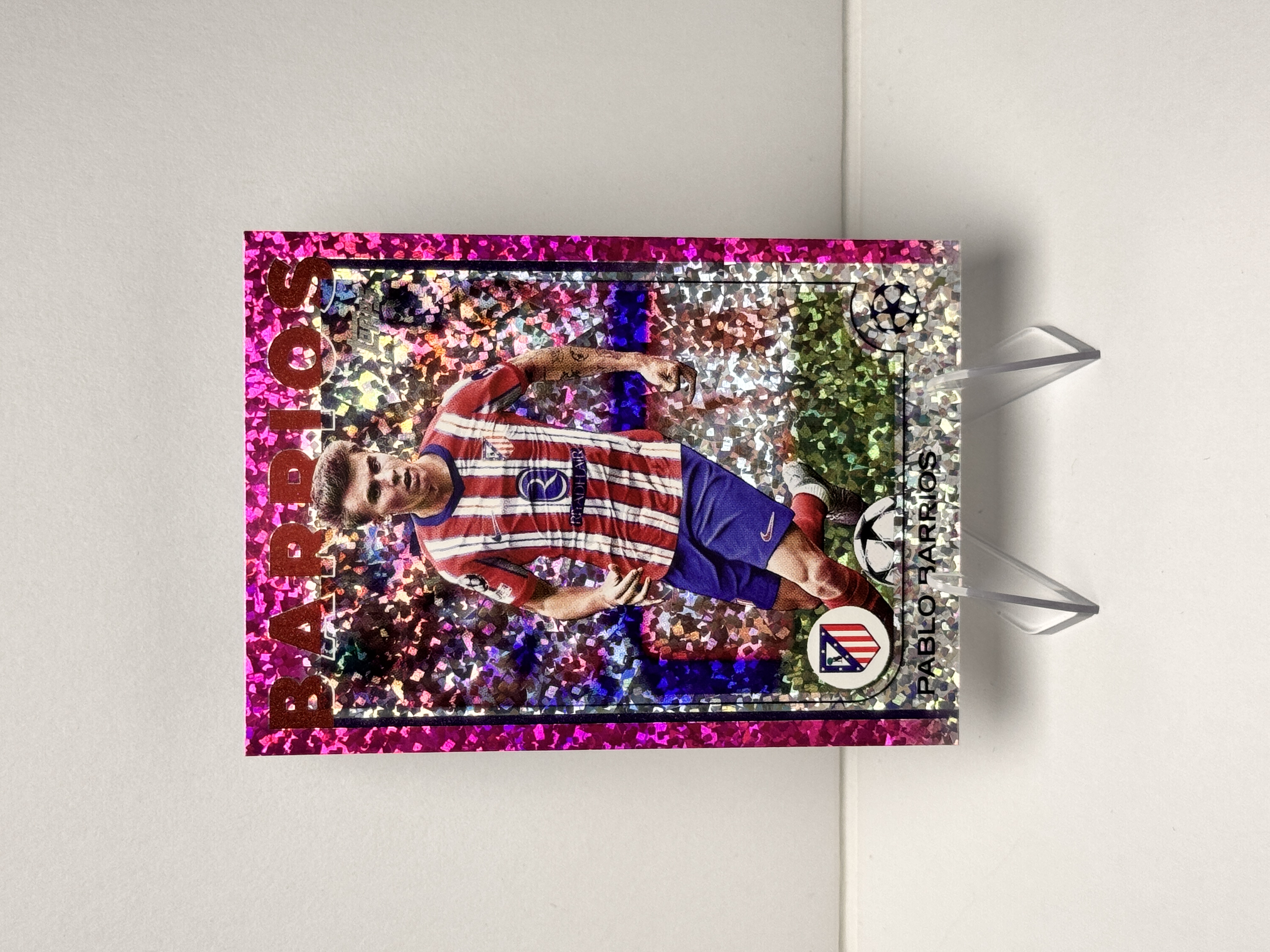 2025 Topps UCC Pablo Barrios 欧冠 巴勃罗 巴里奥斯 马德里竞技 粉碎点折 折射 实卡精美 收藏必备 卡品如图 【星爷代拍】C1-5