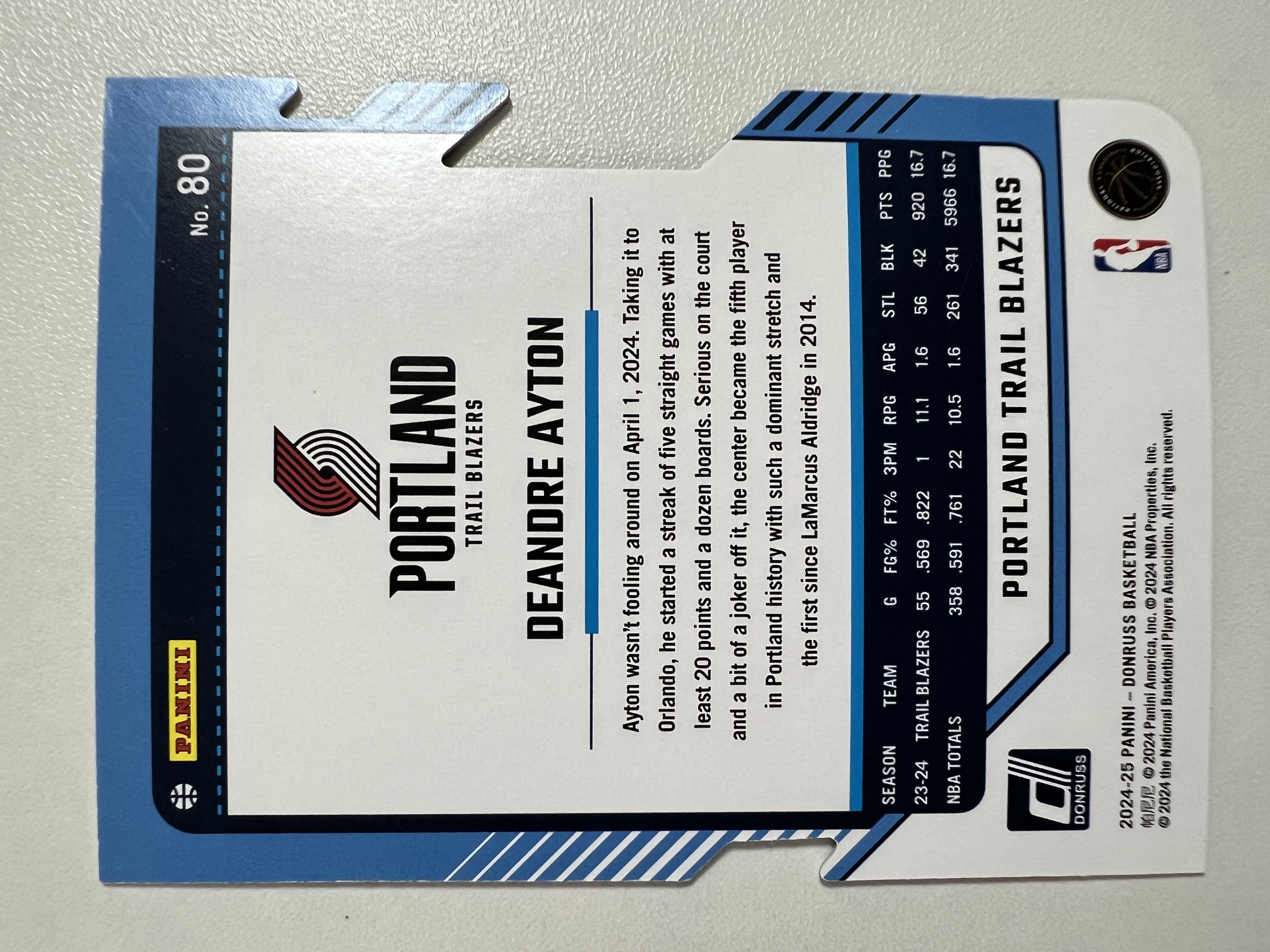 2024-25 Panini Donruss Deandre Ayton 23/75编 德安德烈 艾顿 杜蕾斯 异形 HH02 收藏凑套 卡品如图