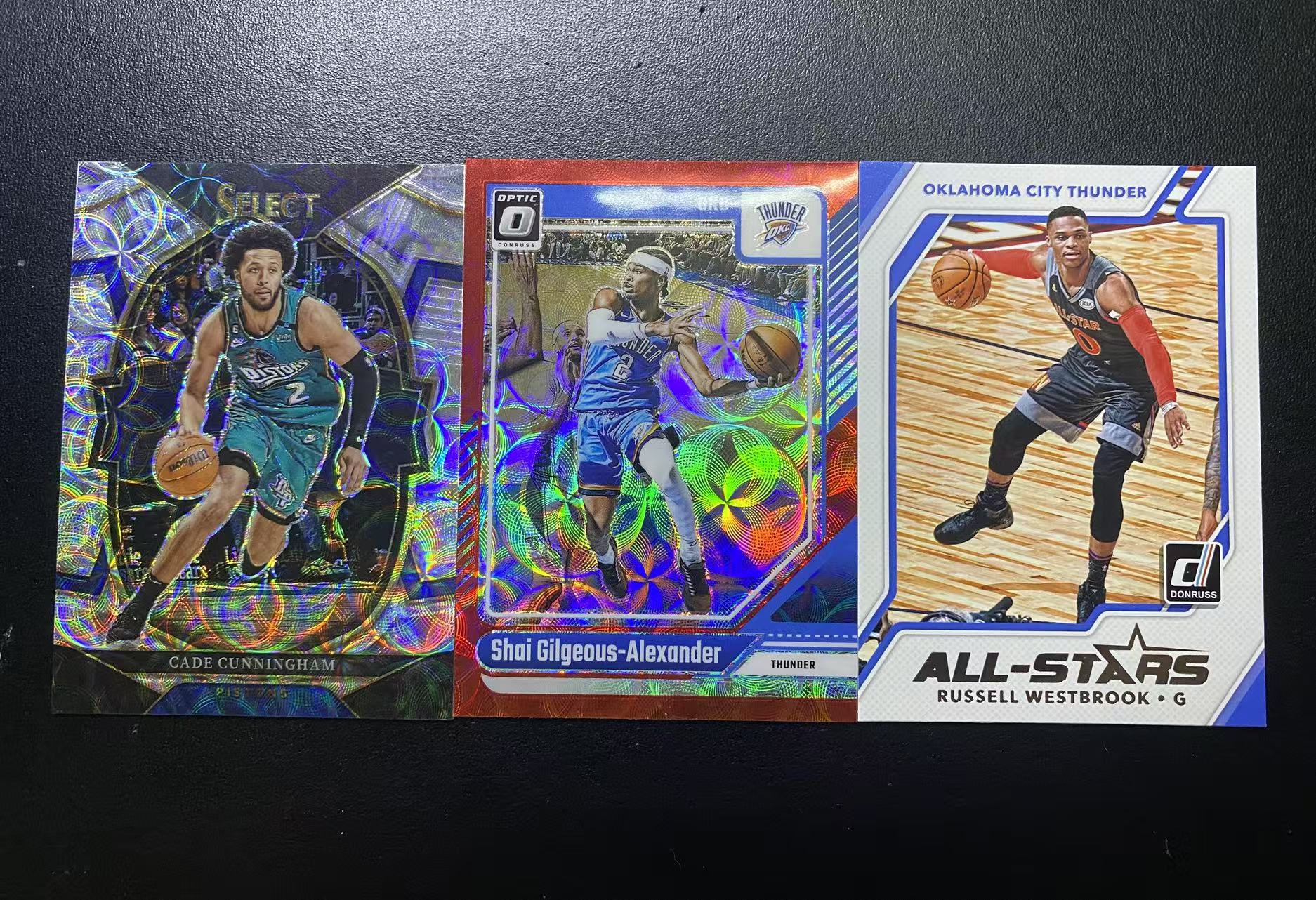 2024-25 Panini Optic Shai Gilgeous-Alexander 康宁汉姆 亚历山大 威斯布鲁克 折射 特卡 全好人 三张打包 nt