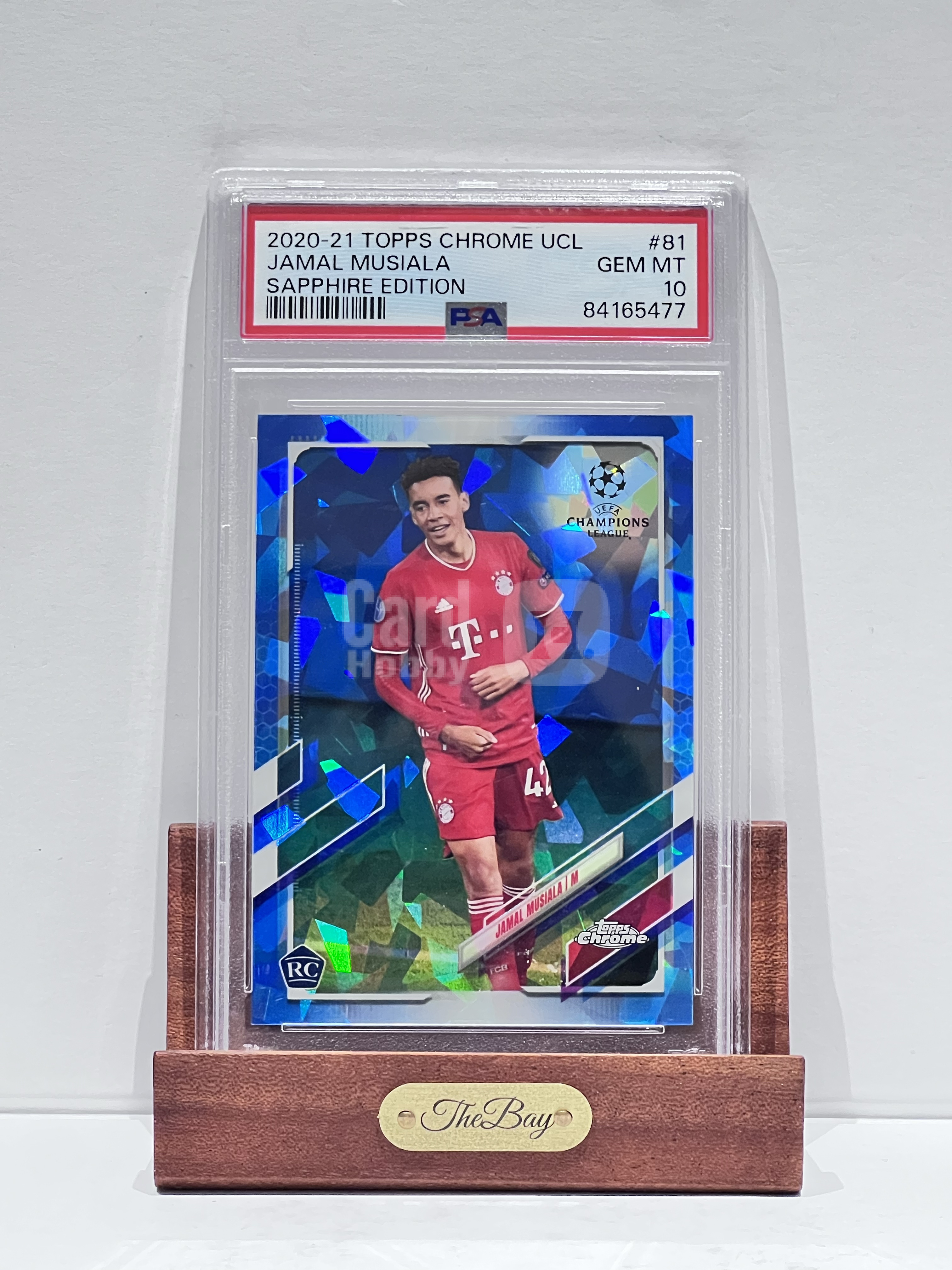 2020-21 Topps Sapphire Chrome Jamal Musiala RC【湾区拍档代卖】欧冠 TC 蓝宝石 贾马尔 穆西亚拉 穆夏拉 蓝碎冰折 折射 新秀 拜仁 拜仁慕尼黑 德国 PSA10分 满分 Steven