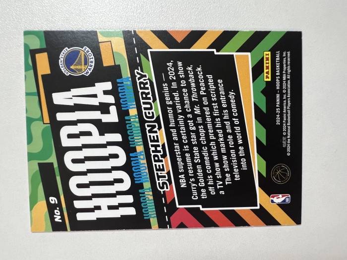 2024-25 Panini Hoops Stephen Curry 斯蒂芬·库里 勇士 MVP Hoopla!特卡 HH03 收藏凑套 卡品如图