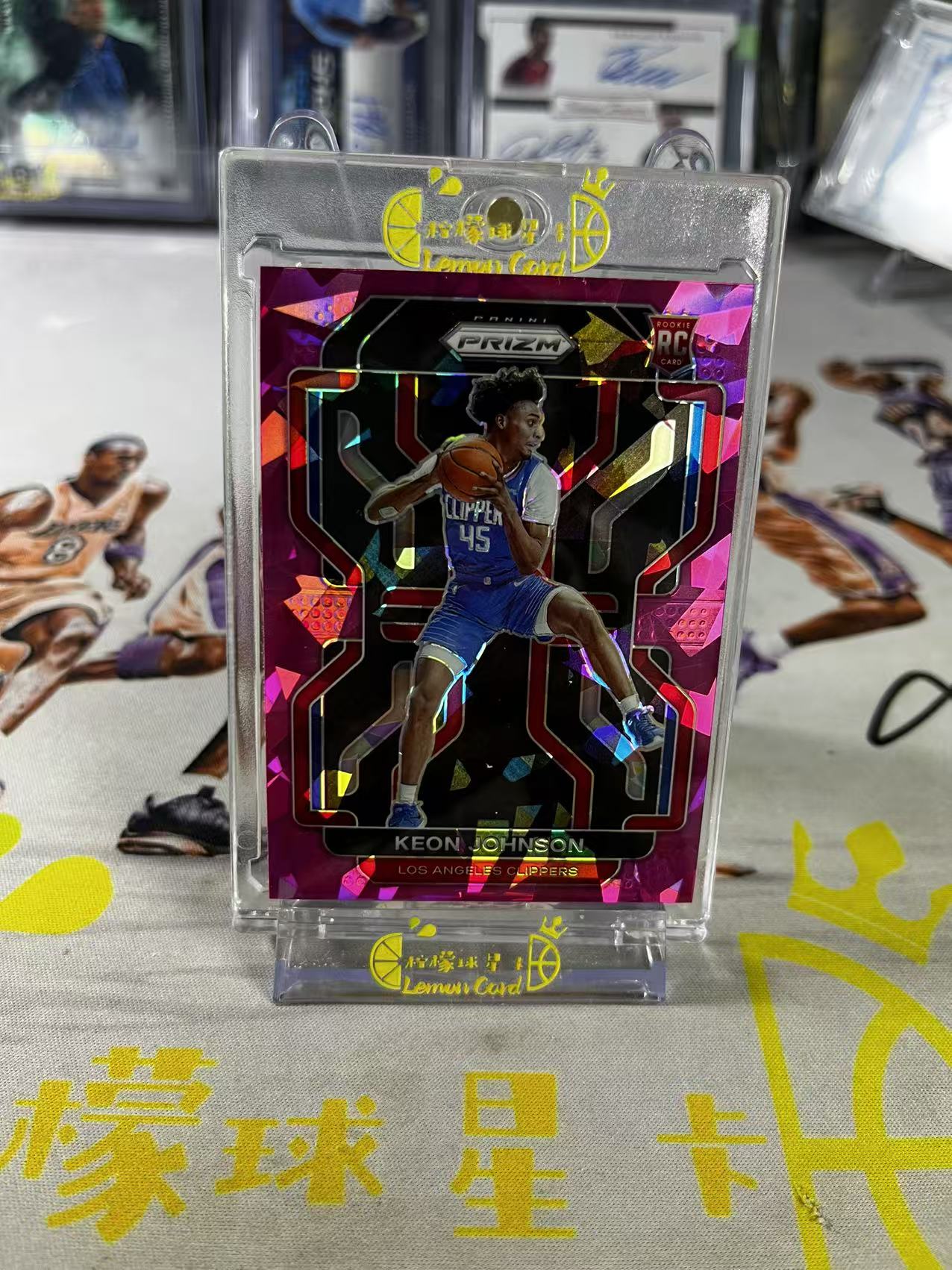 2021-22 Panini Prizm Keon Johnson 【柠檬球星卡拍卖】快船 肯昂 约翰逊 新秀 RC 粉碎冰折 折射 pz 微瑕如图 #不语