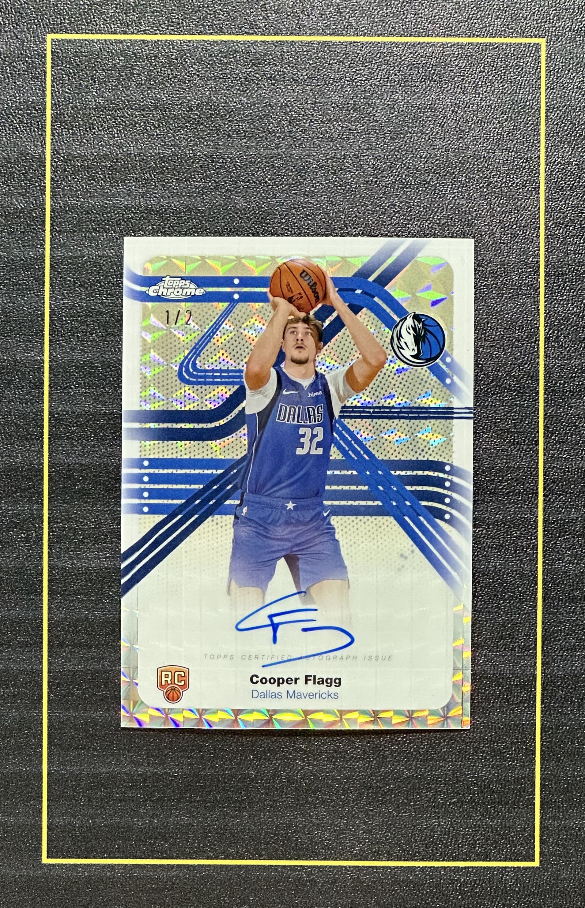 【超新星精品】2025 Topps Chrome Cooper Flagg RC 新秀 独行侠 库珀 弗拉格 2编 首编 白格子折 白马赛克折 下一站签 卡签 签字【v462】