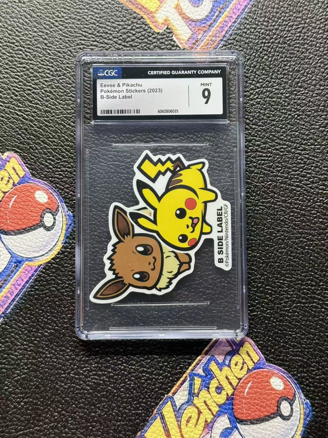 2023 Pokemon TCG 宝可梦贴纸 伊布&皮卡丘 ja CGC 9 卡品如图 【叙叙亭道馆店】