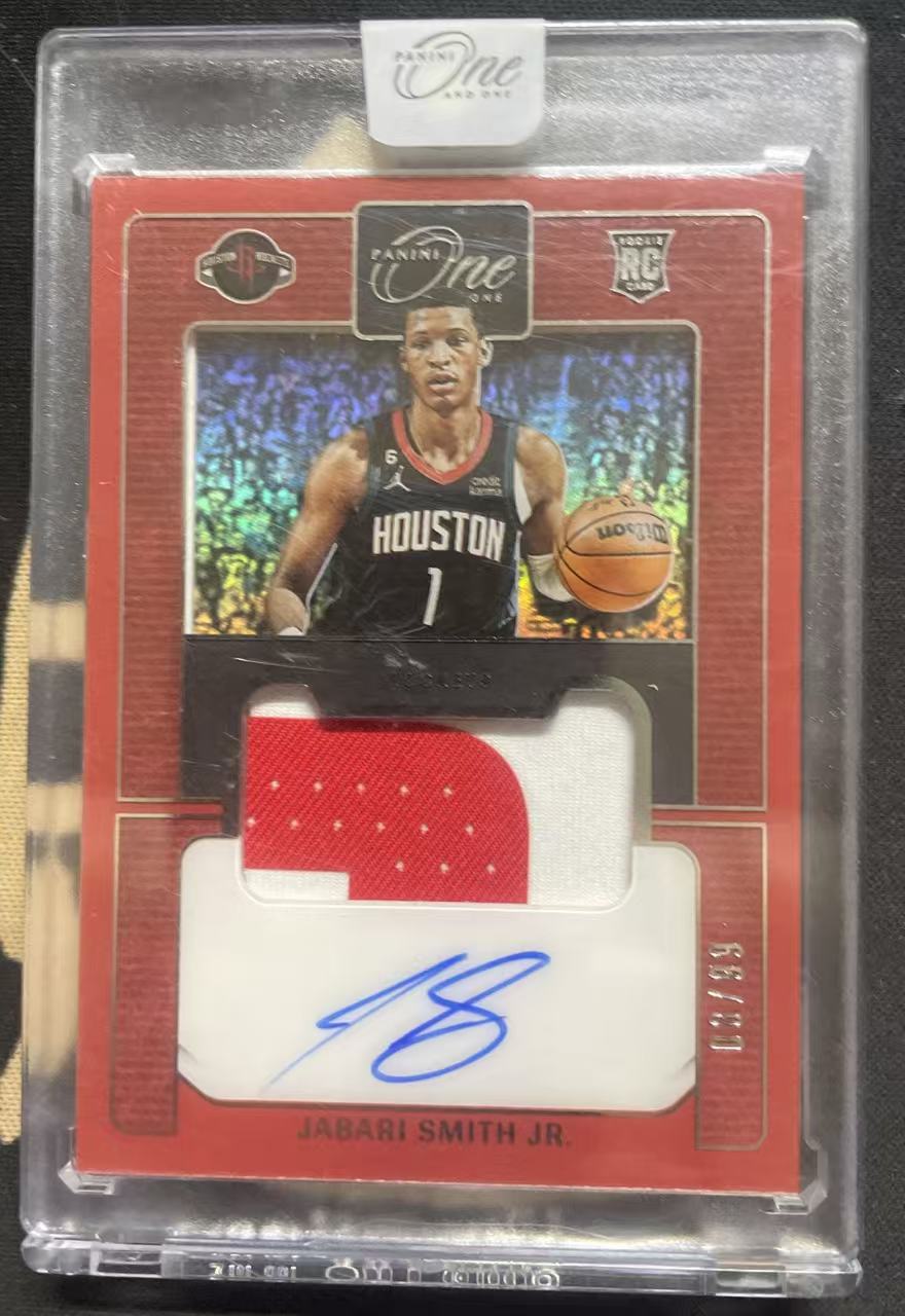 2022-23 Panini One and One Jabari Smith Jr. 小贾巴里·史密斯 火箭 rc 新秀年 one系列 rpa 99编 签字 卡签 球衣 物料 镜面(猴子卡社)