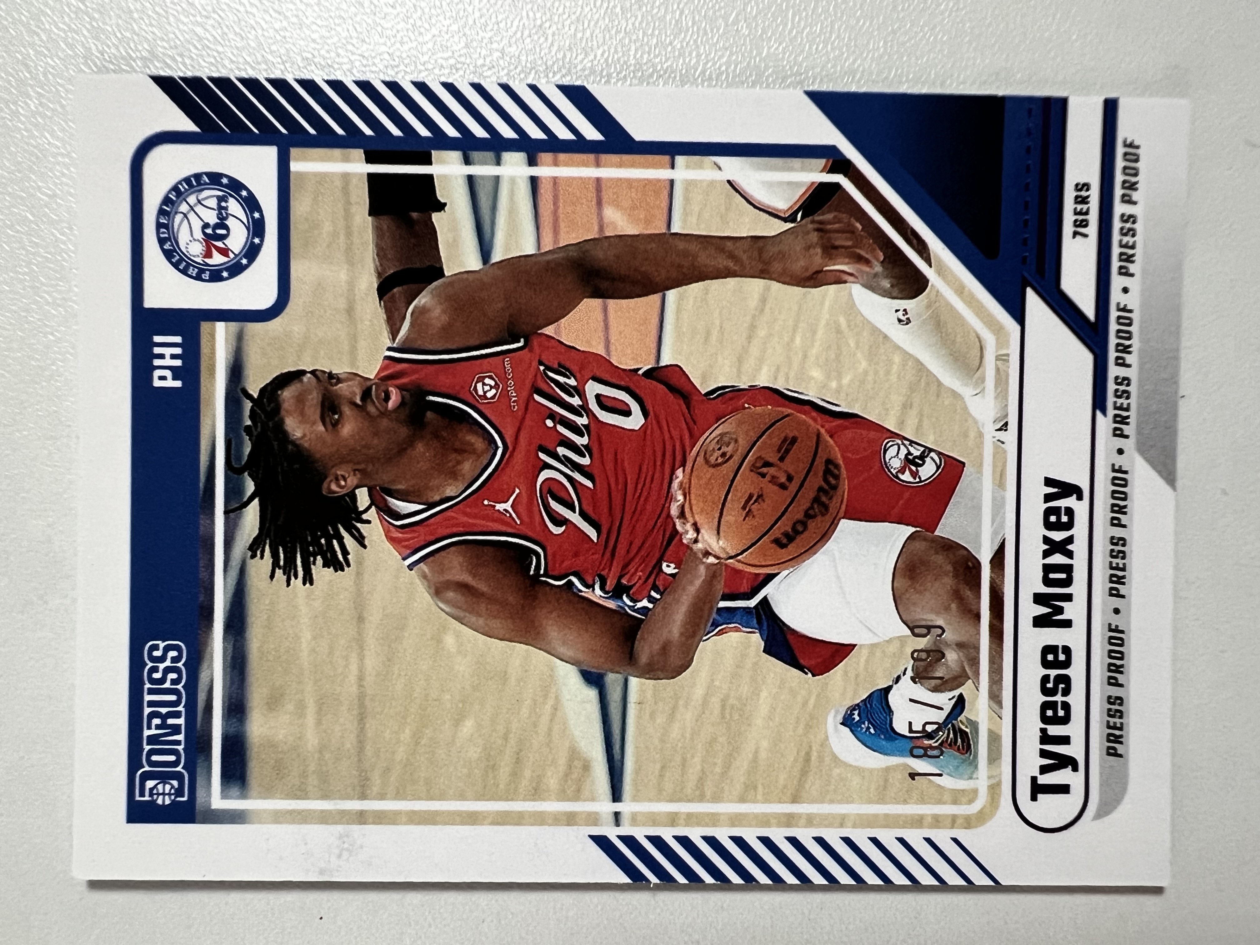 2024-25 Panini Donruss Tyrese Maxey 185/199编 泰雷塞 马克西 76人 杜蕾斯 HH02 收藏凑套 卡品如图