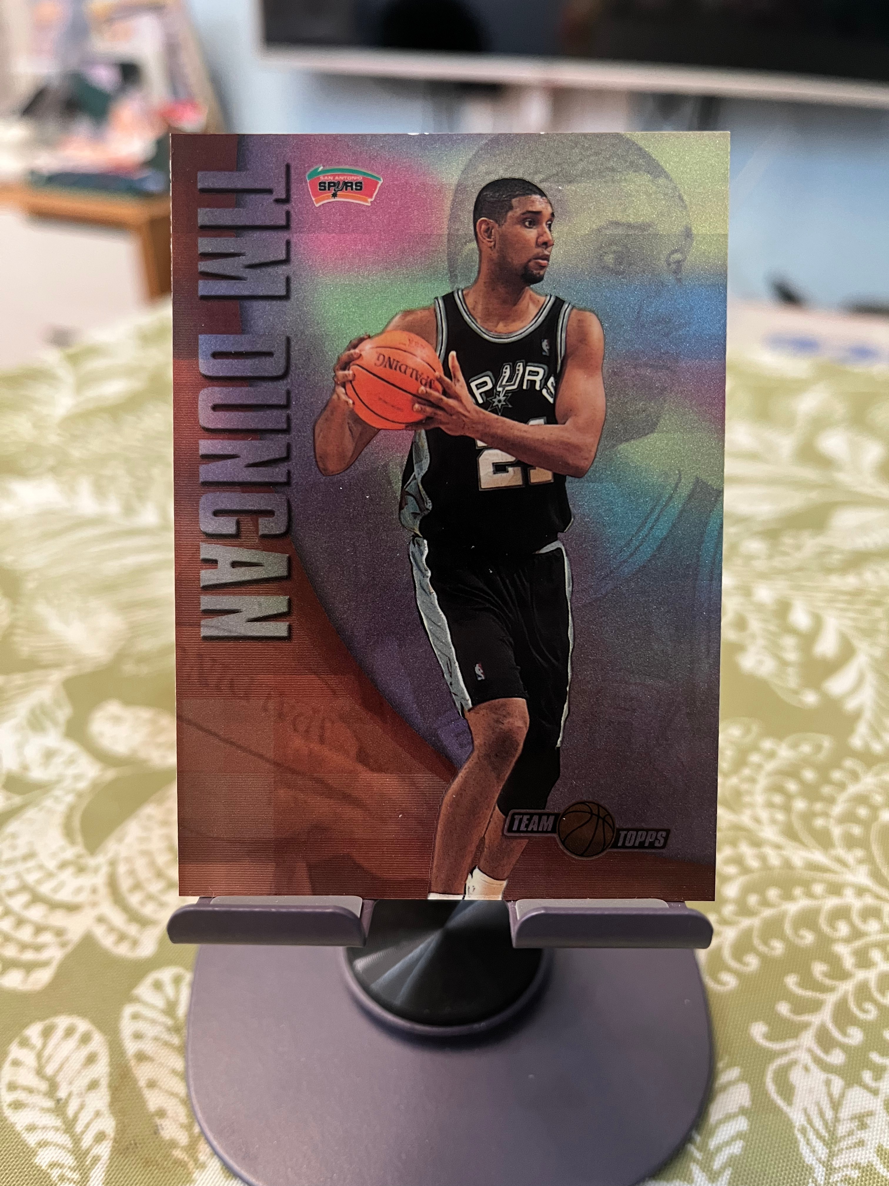 2001 Topps 老卡 老特 Tim Duncan 蒂姆 邓肯 石佛 马刺【TEAM TOPPS】【边角瑕疵如图 介意勿拍】#1070